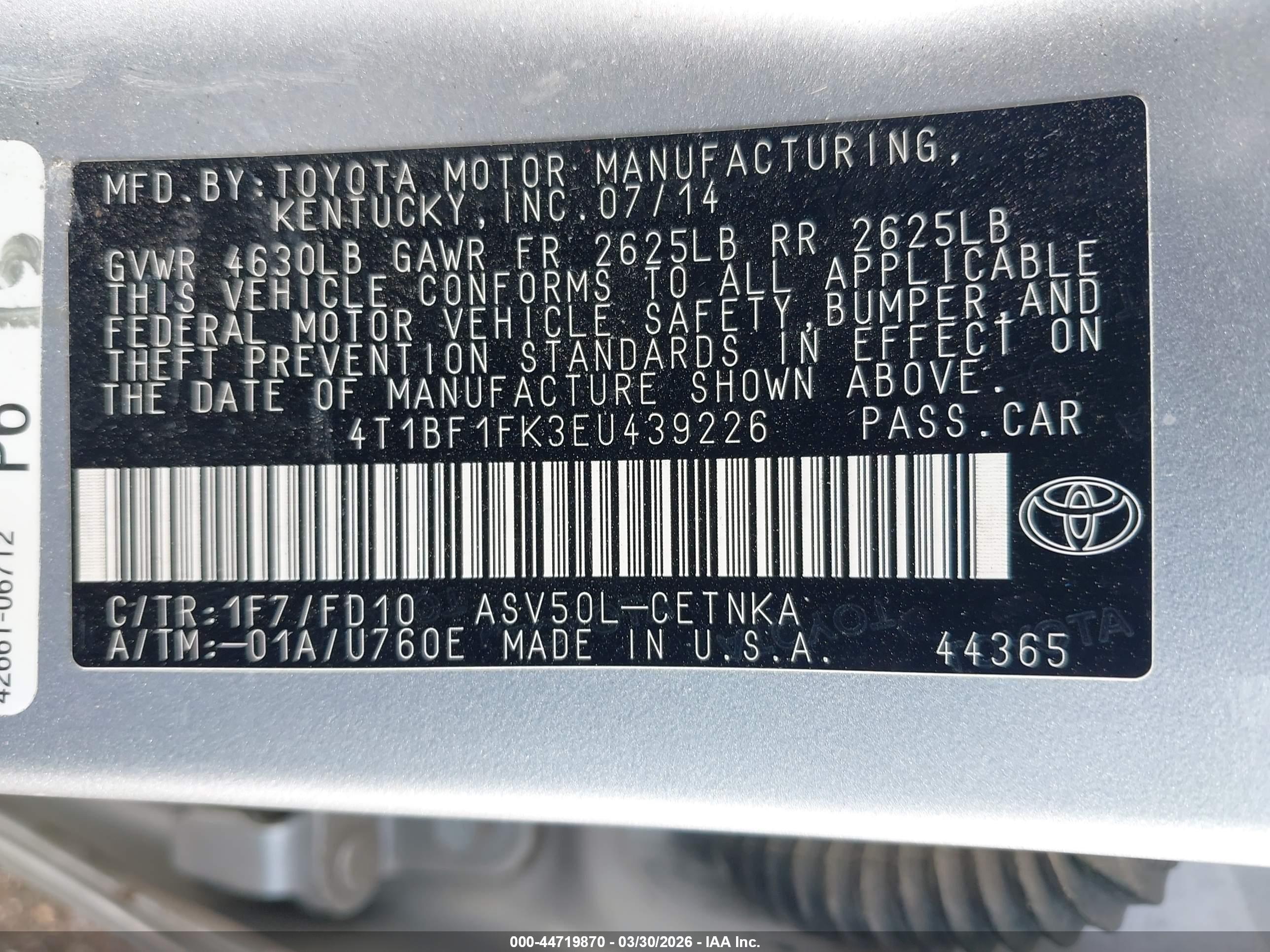 TOYOTA CAMRY image 9