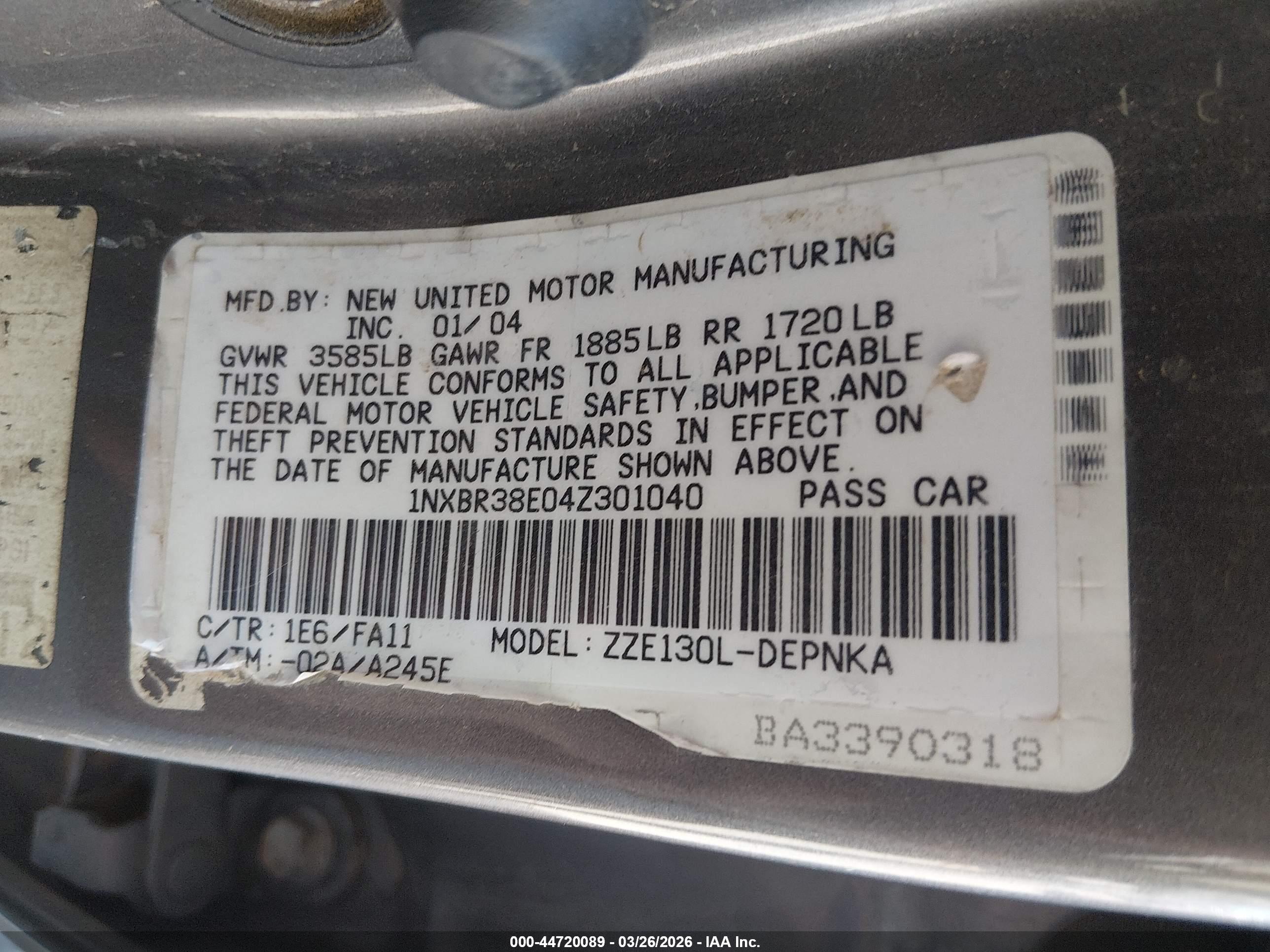 TOYOTA COROLLA image 9