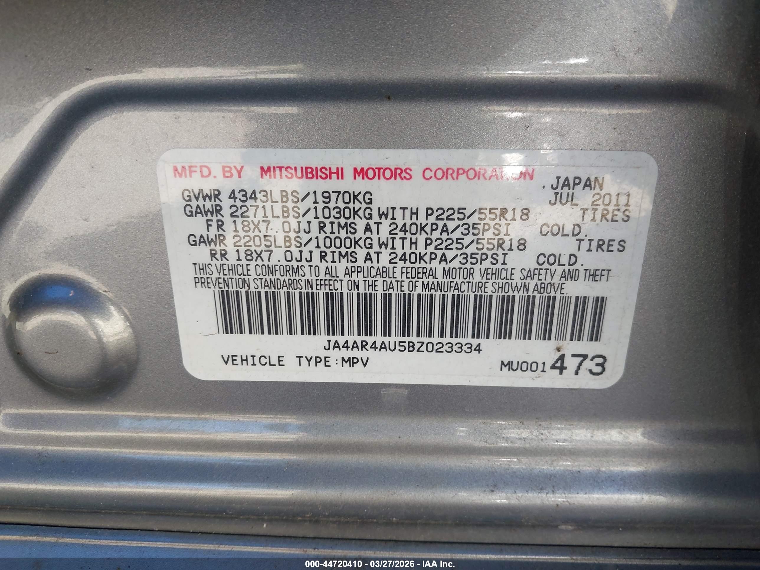 MITSUBISHI OUTLANDER image 9