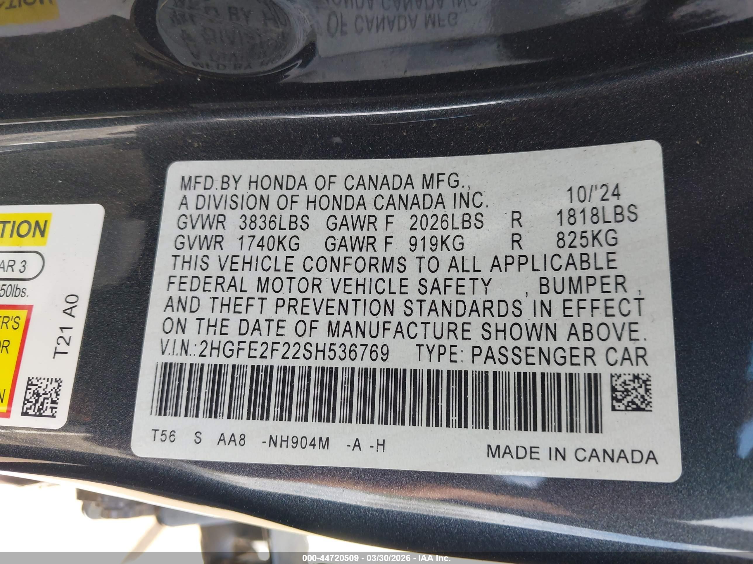 HONDA CIVIC image 9