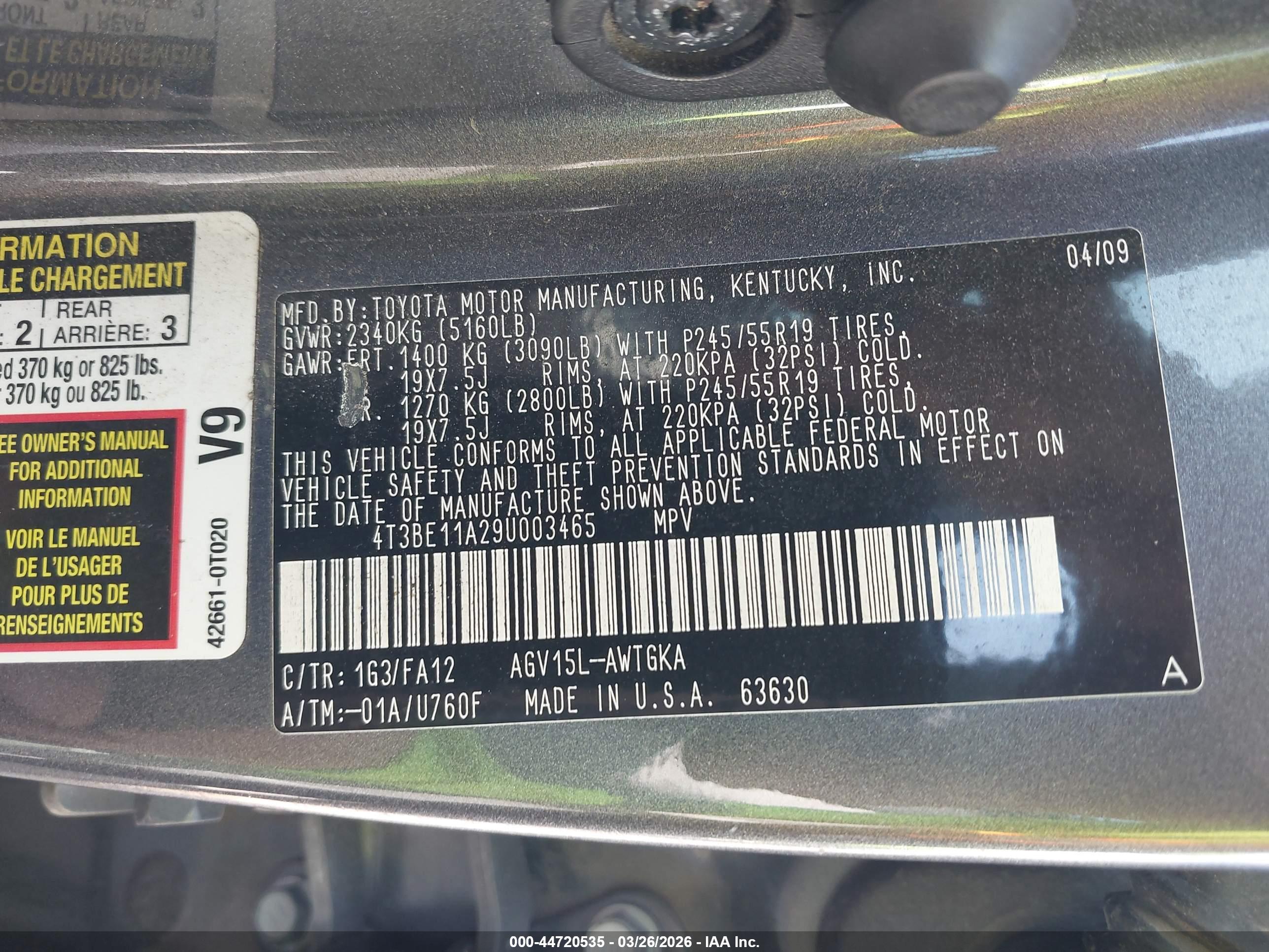 TOYOTA VENZA image 9