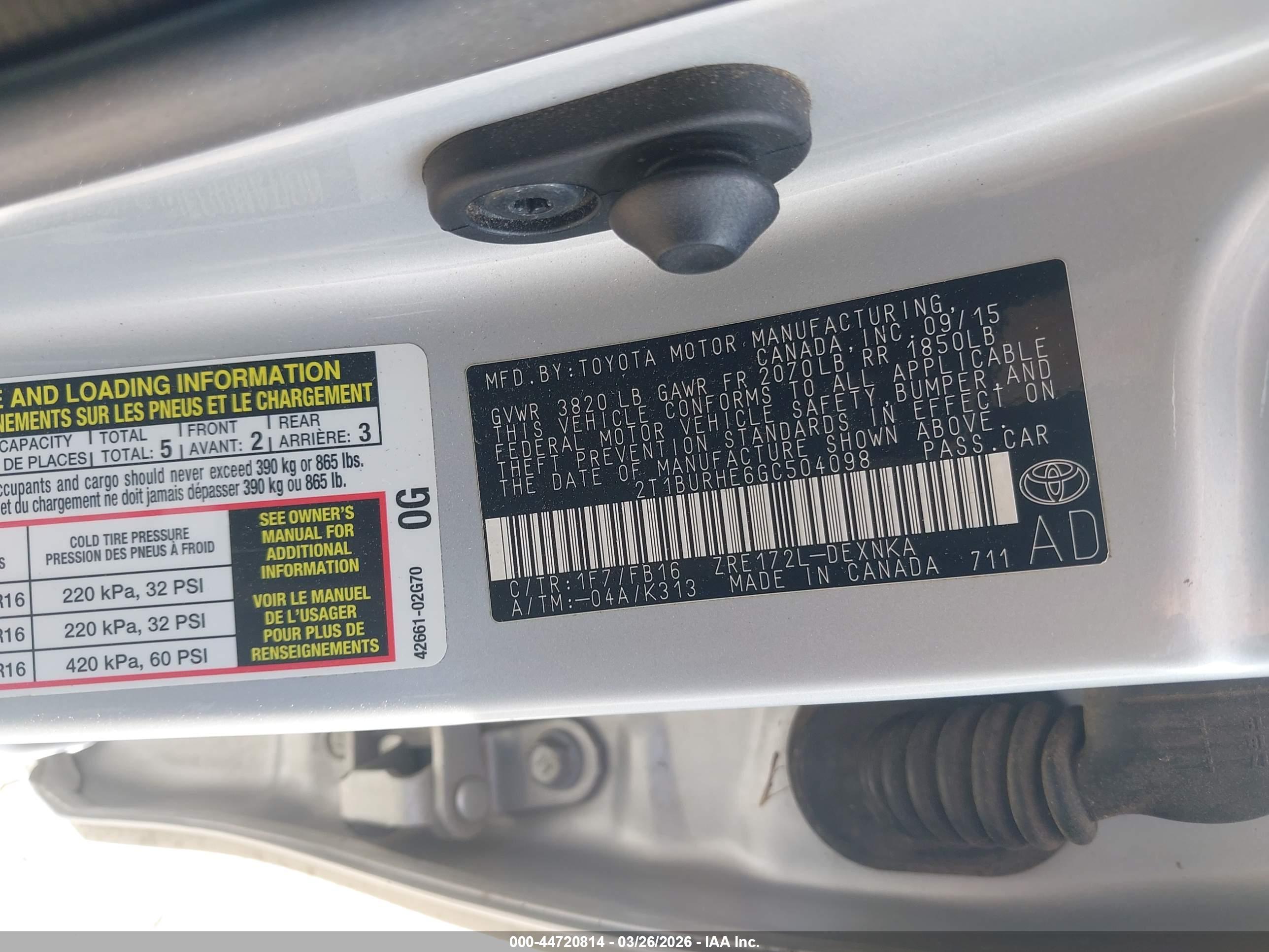 TOYOTA COROLLA image 9