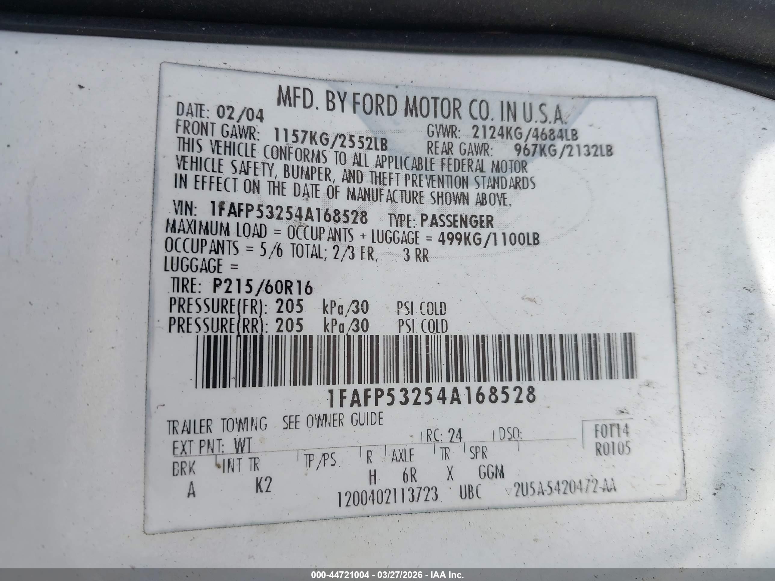 FORD TAURUS image 9
