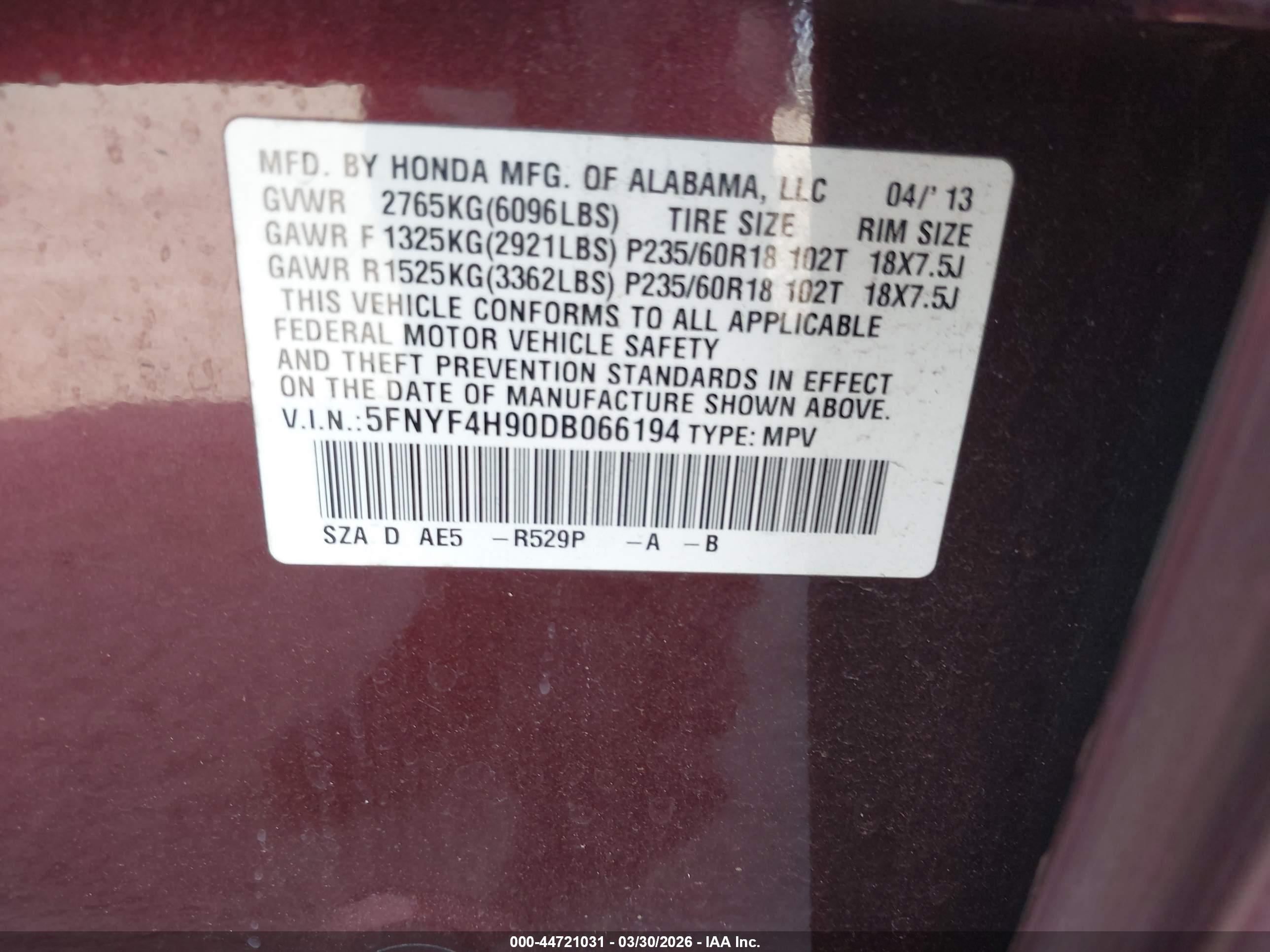 HONDA PILOT image 9