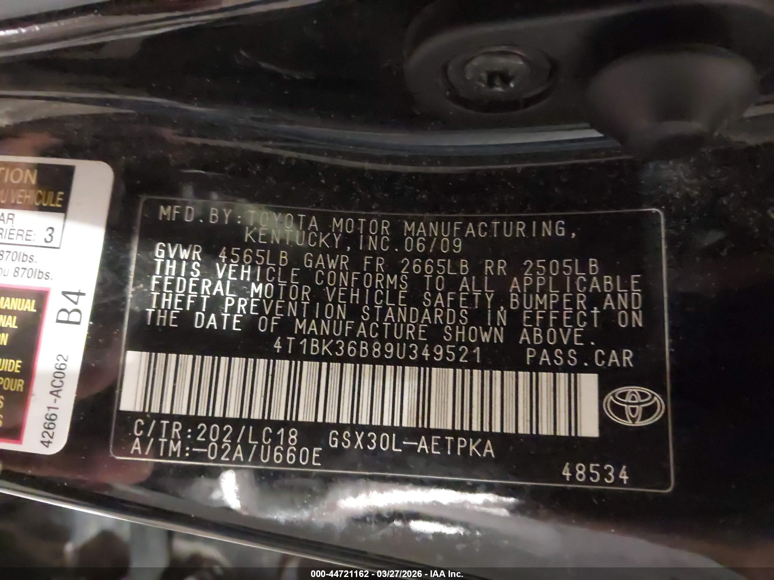 TOYOTA AVALON image 9