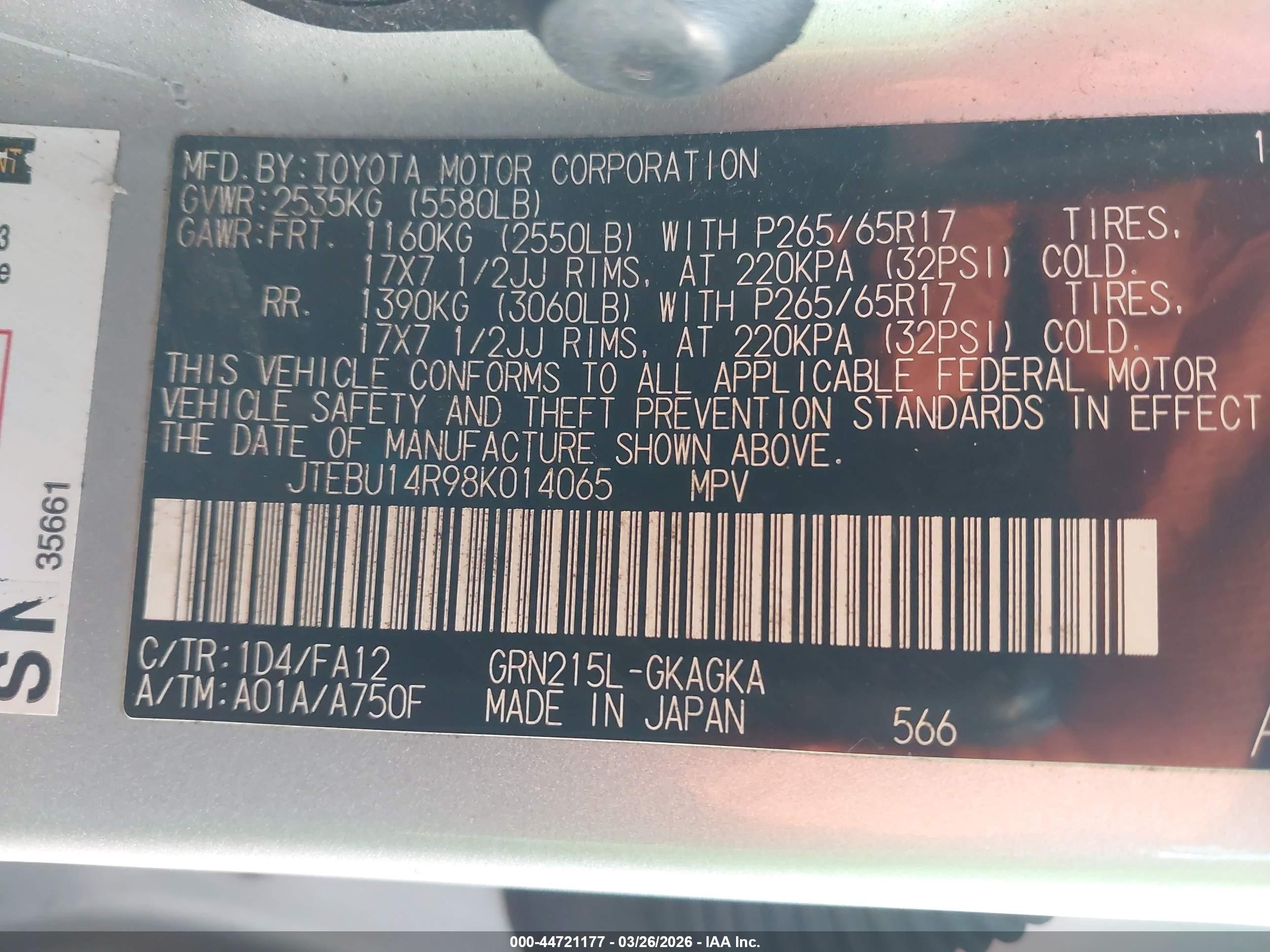TOYOTA 4RUNNER image 9