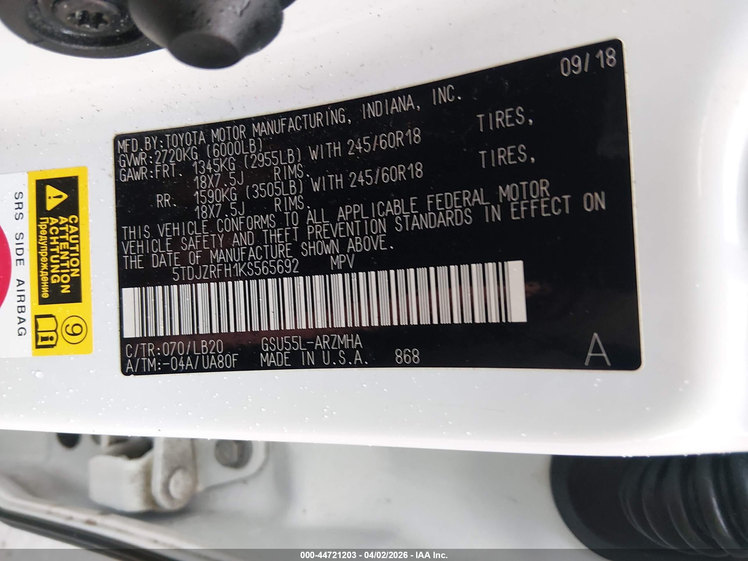TOYOTA HIGHLANDER image 9