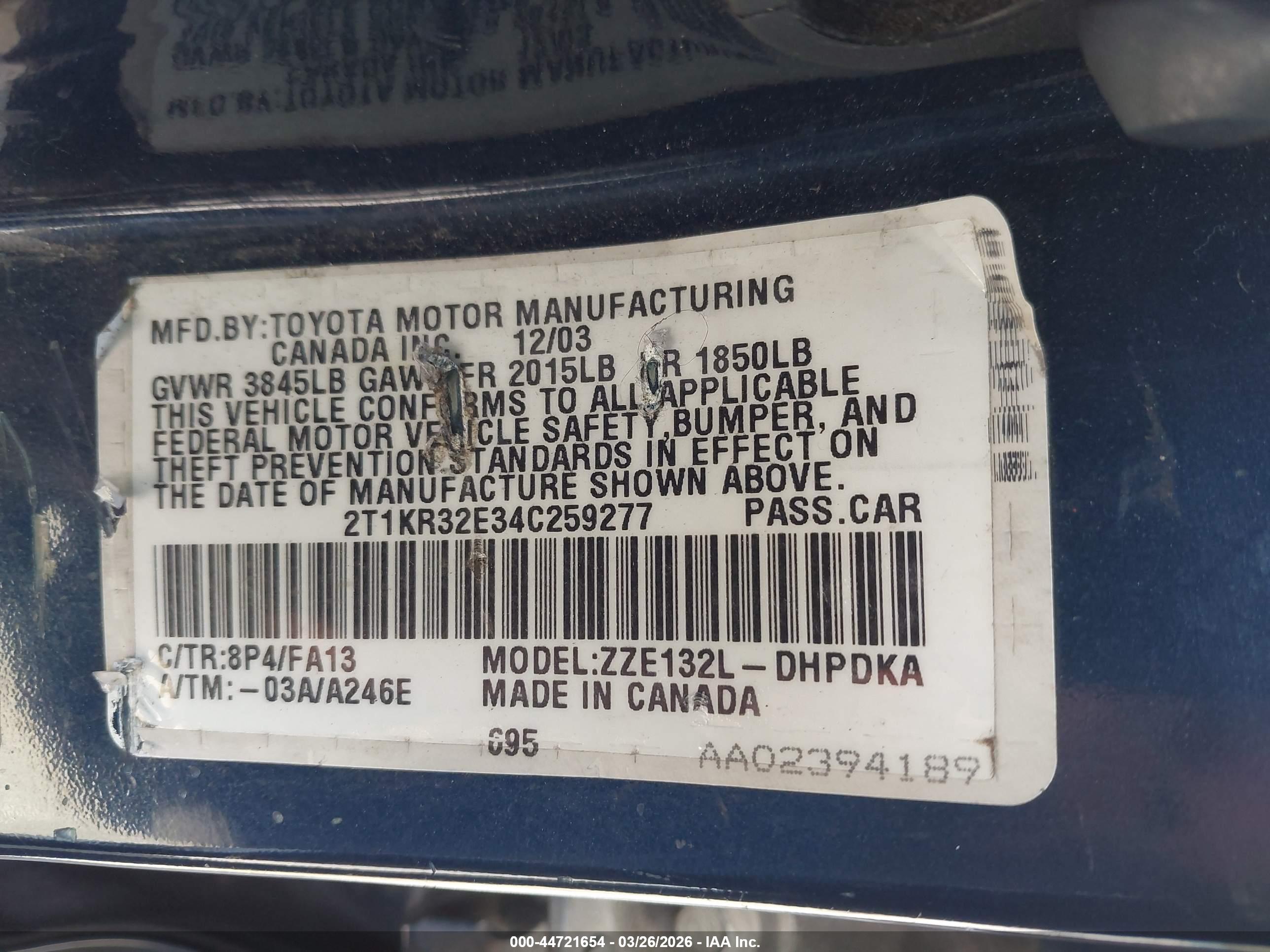 TOYOTA MATRIX image 9