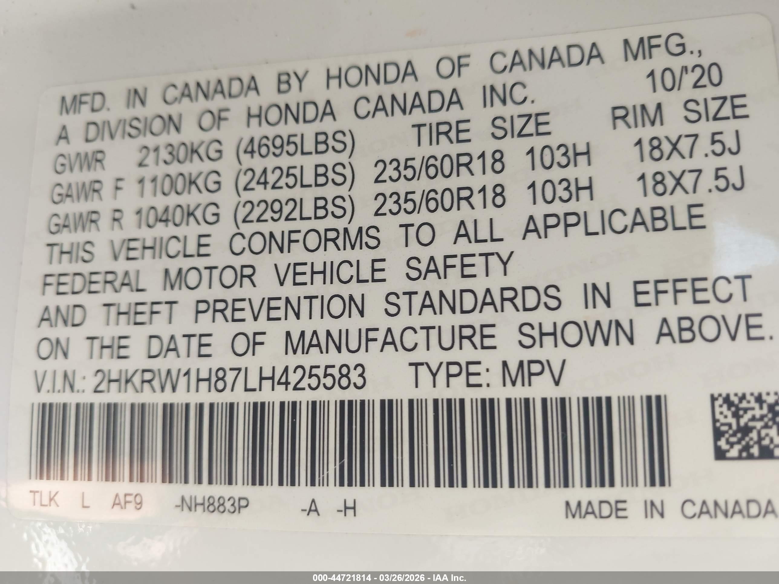 HONDA CR-V image 9