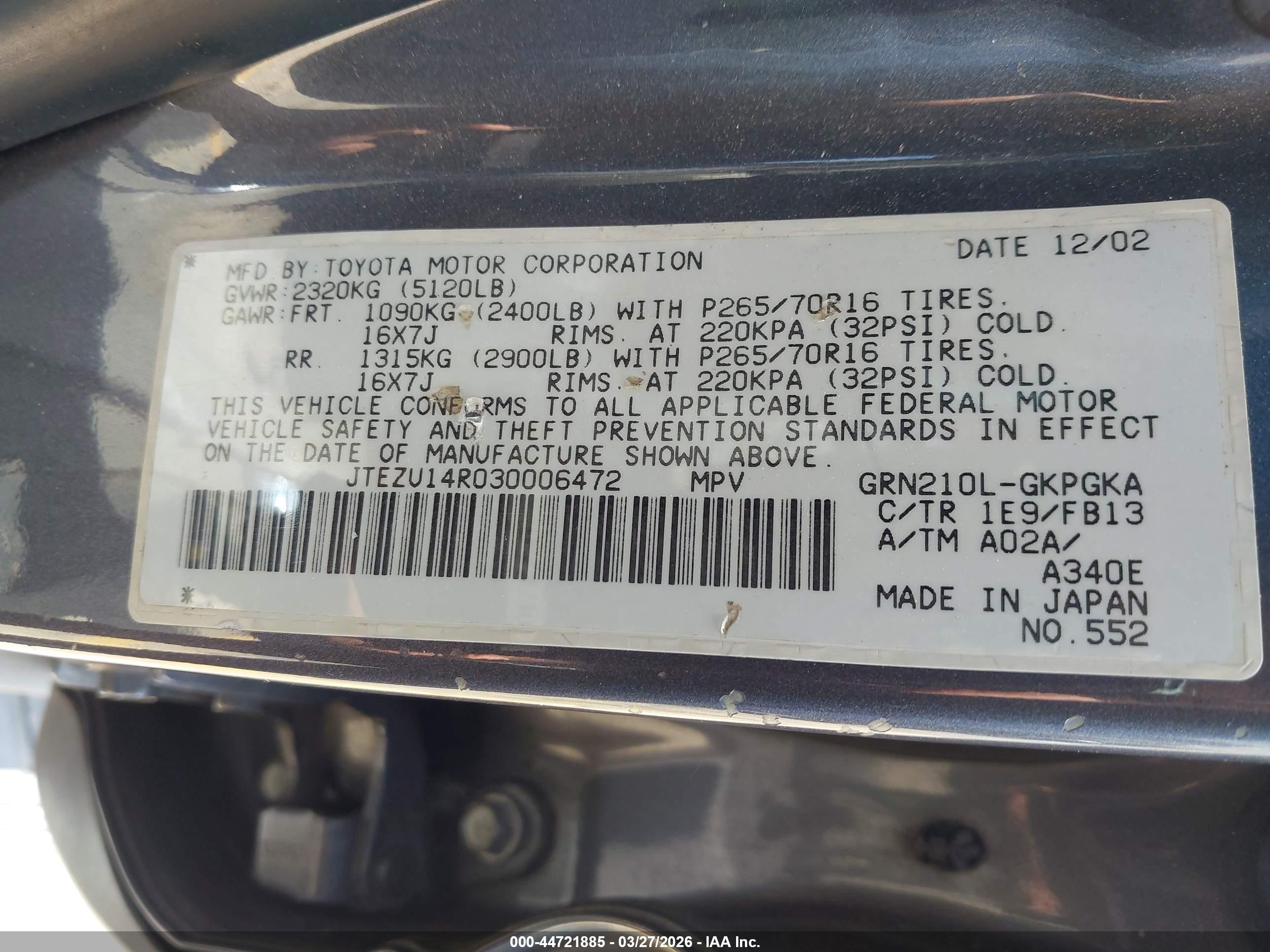 TOYOTA 4RUNNER image 9