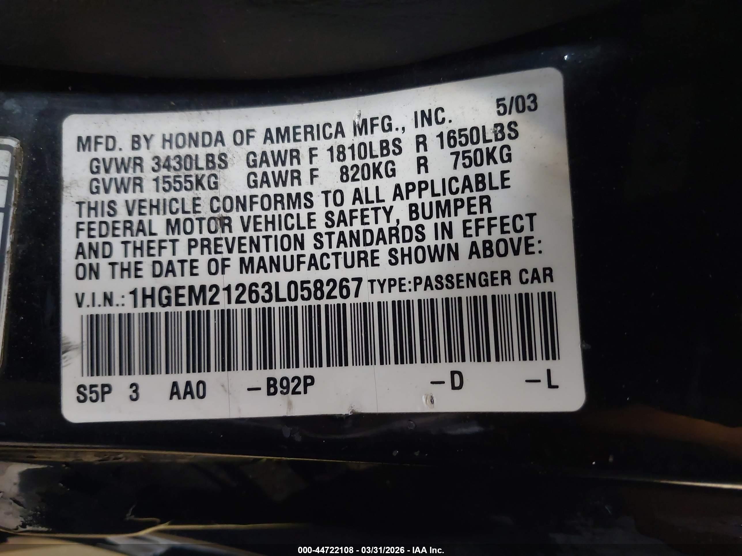 HONDA CIVIC image 9