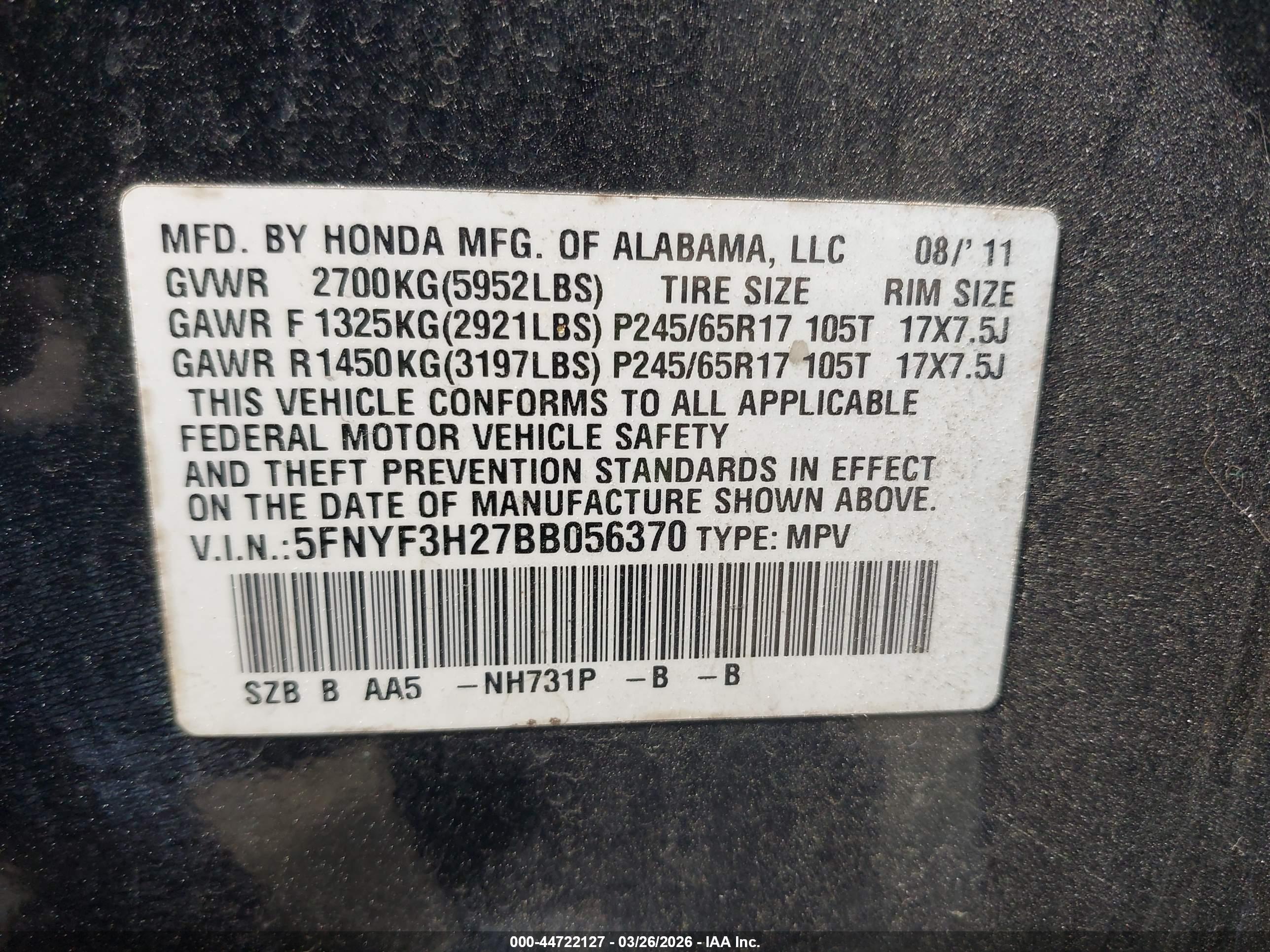 HONDA PILOT image 9