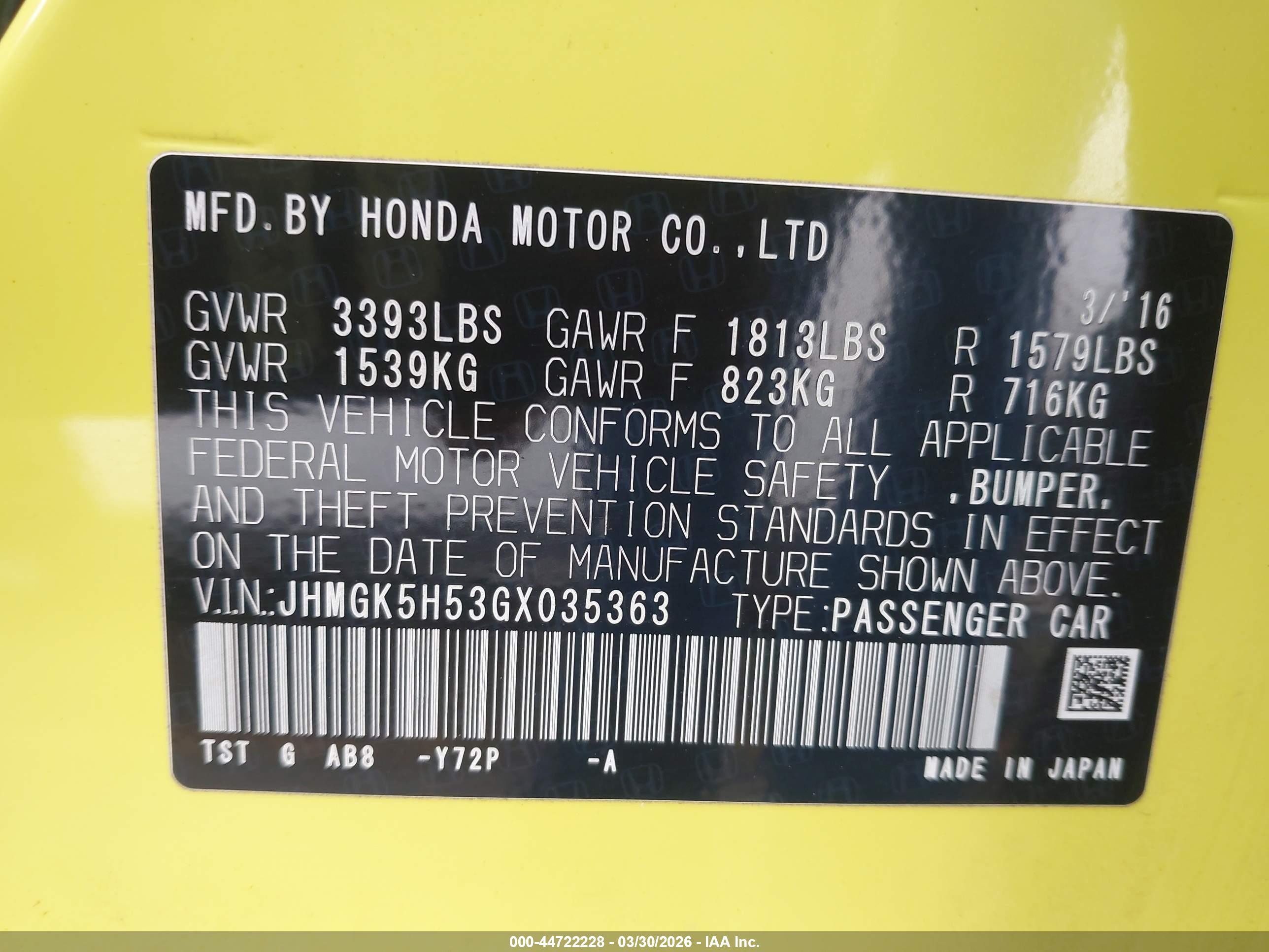 HONDA FIT image 9