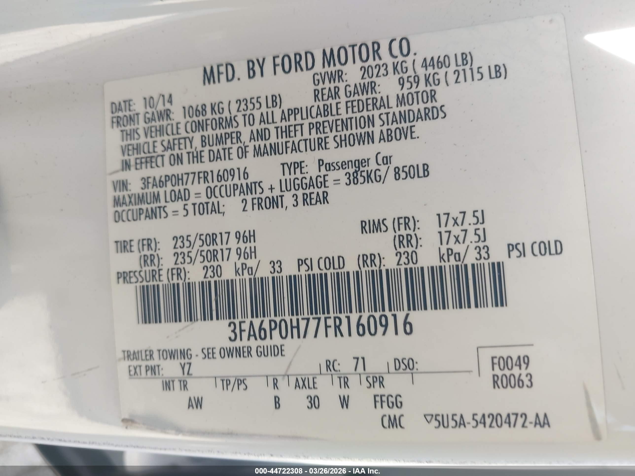 FORD FUSION image 9