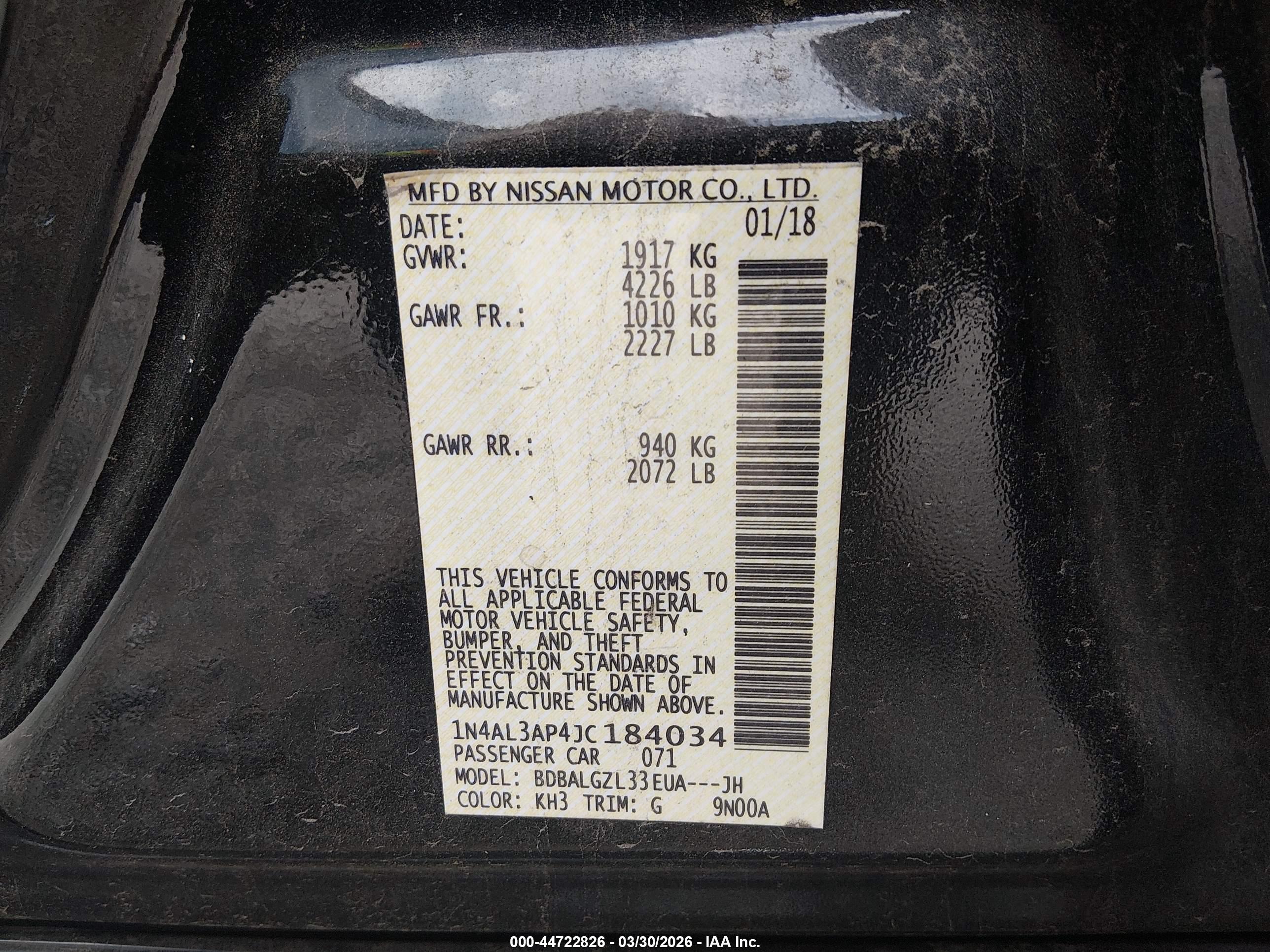 NISSAN ALTIMA image 9