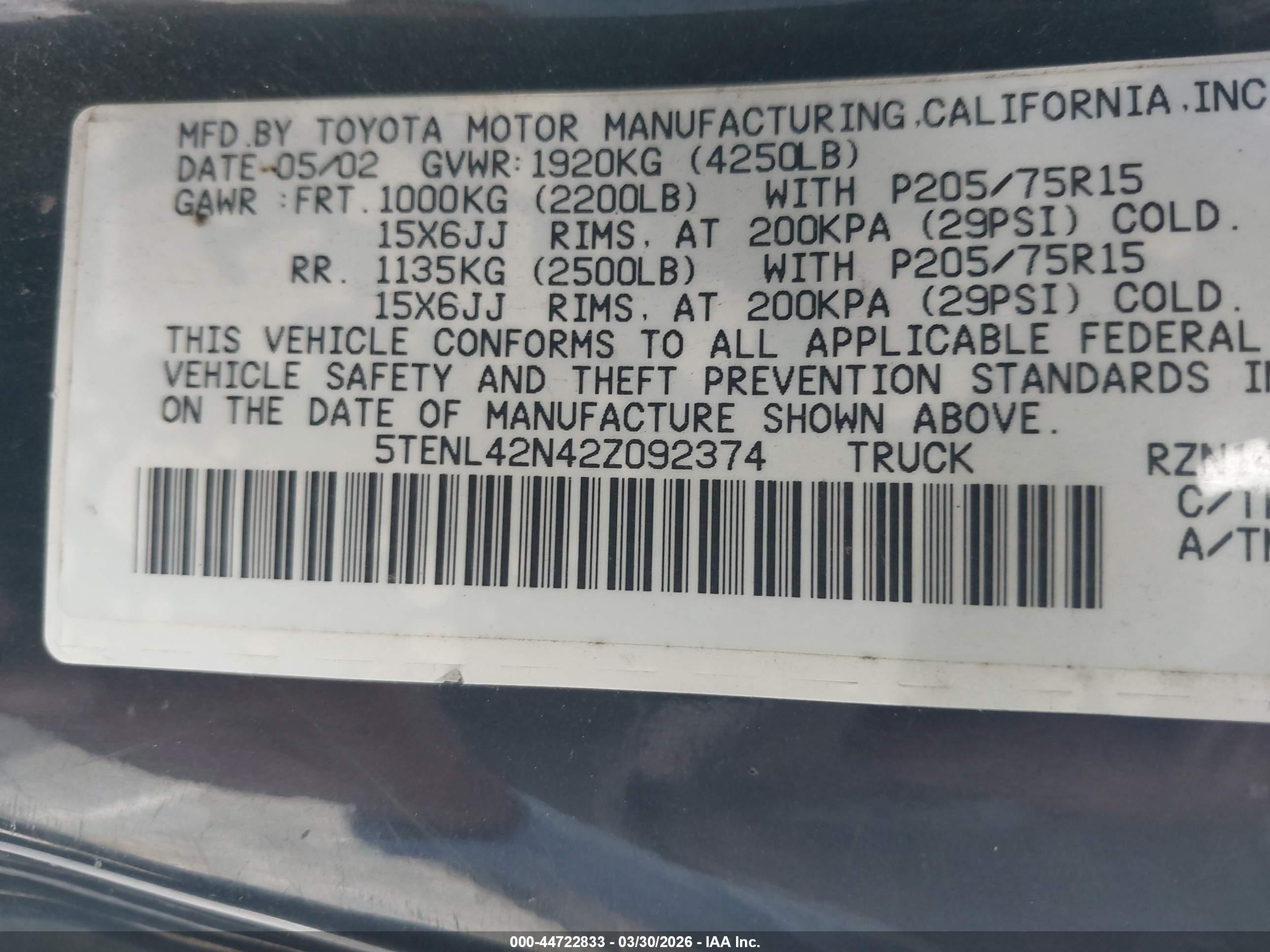 TOYOTA TACOMA image 9