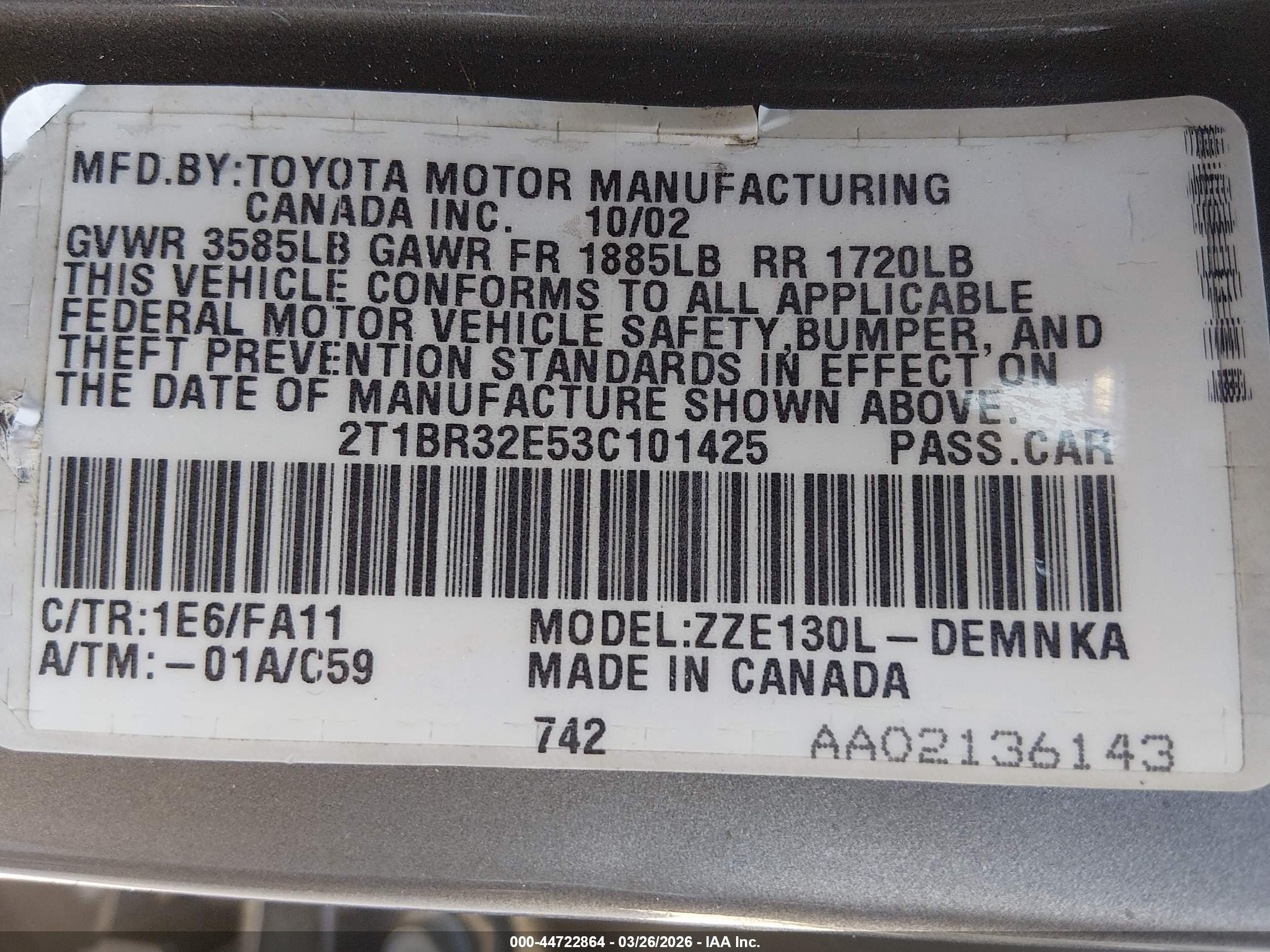 TOYOTA COROLLA image 9