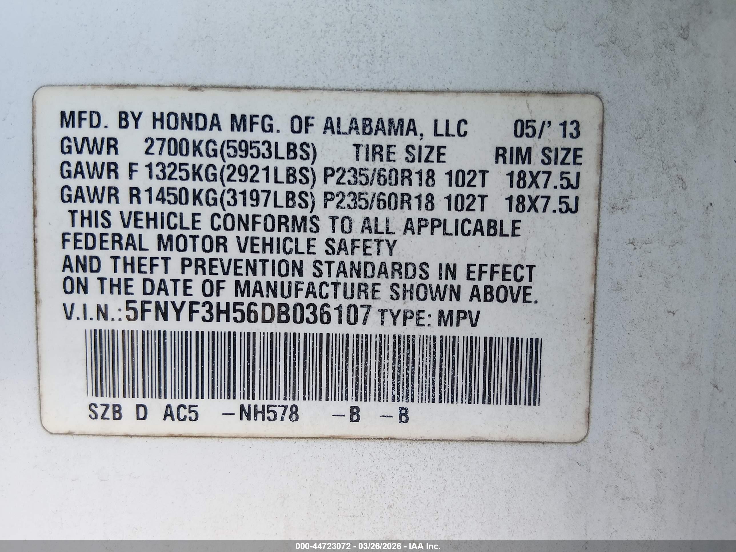 HONDA PILOT image 9