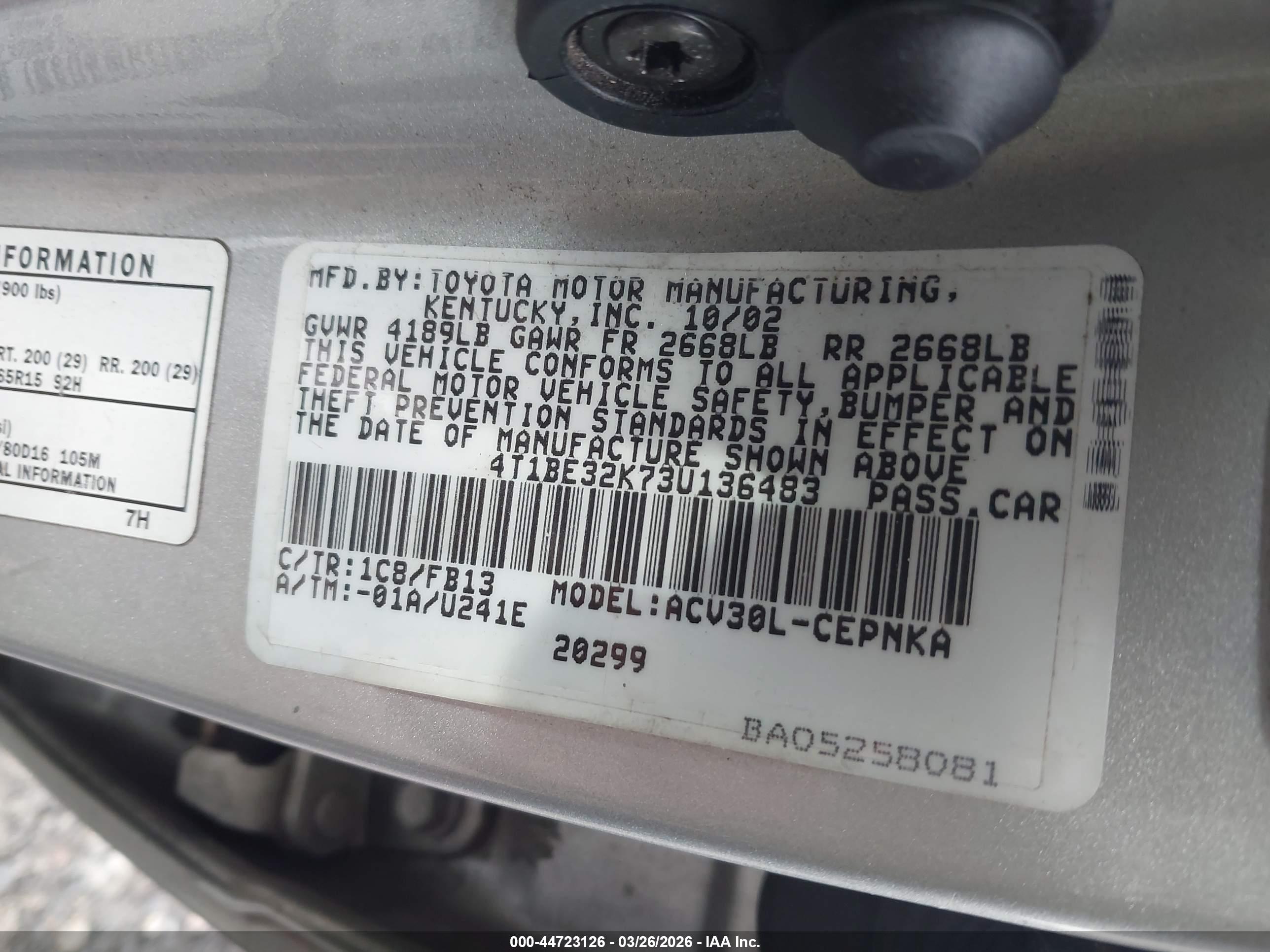 TOYOTA CAMRY image 9
