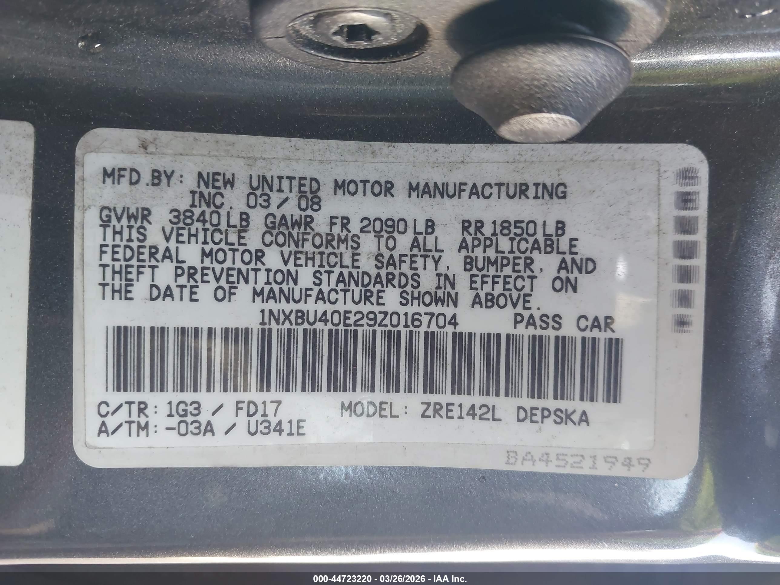 TOYOTA COROLLA image 9