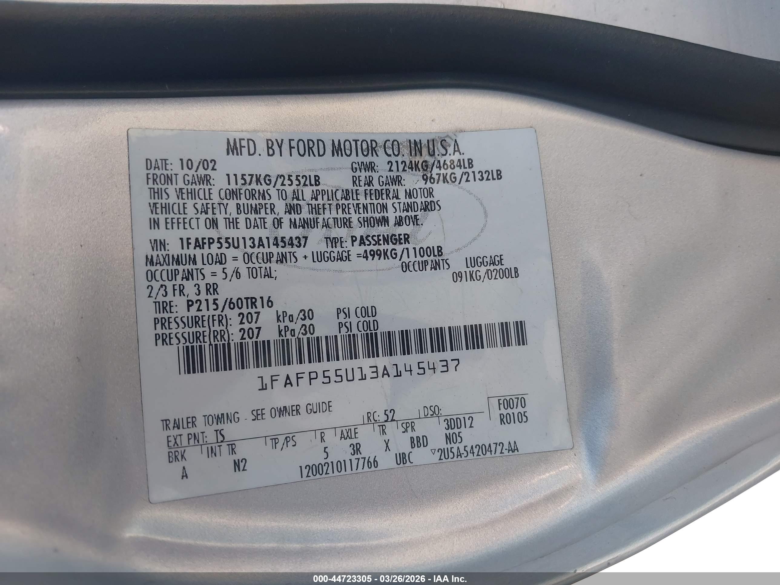 FORD TAURUS image 9