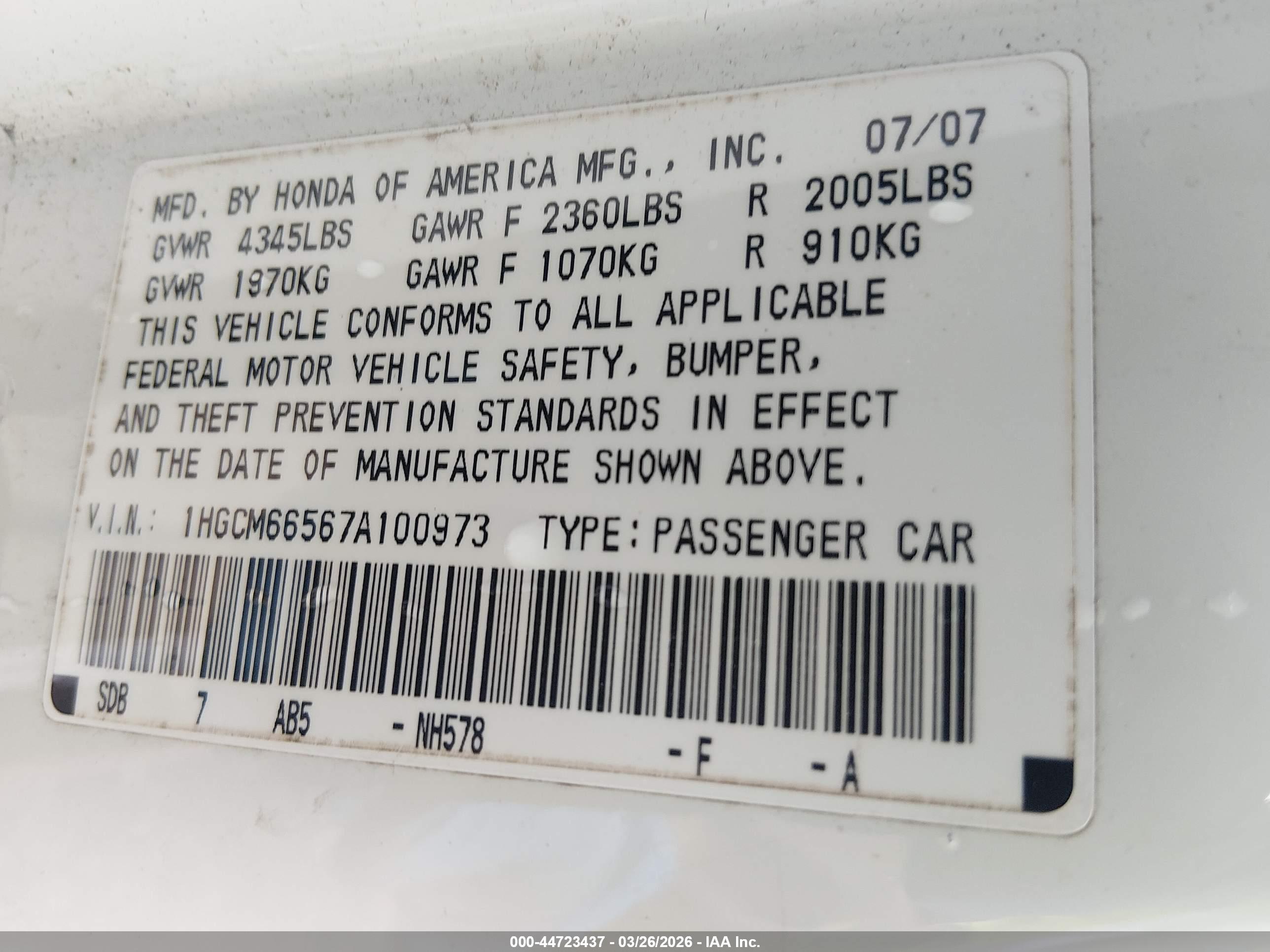 HONDA ACCORD image 9