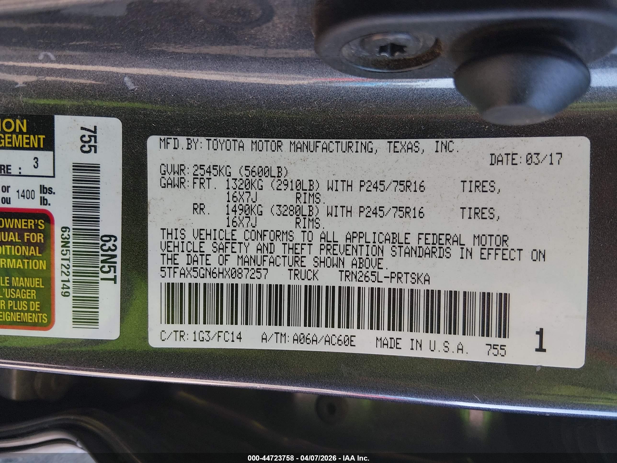 TOYOTA TACOMA image 9