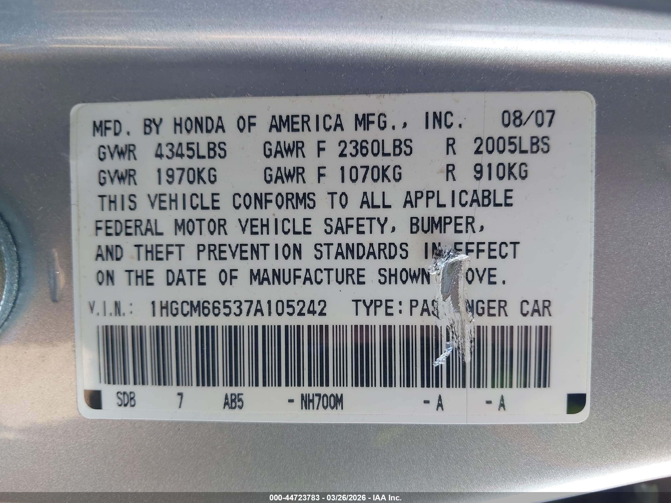 HONDA ACCORD image 9