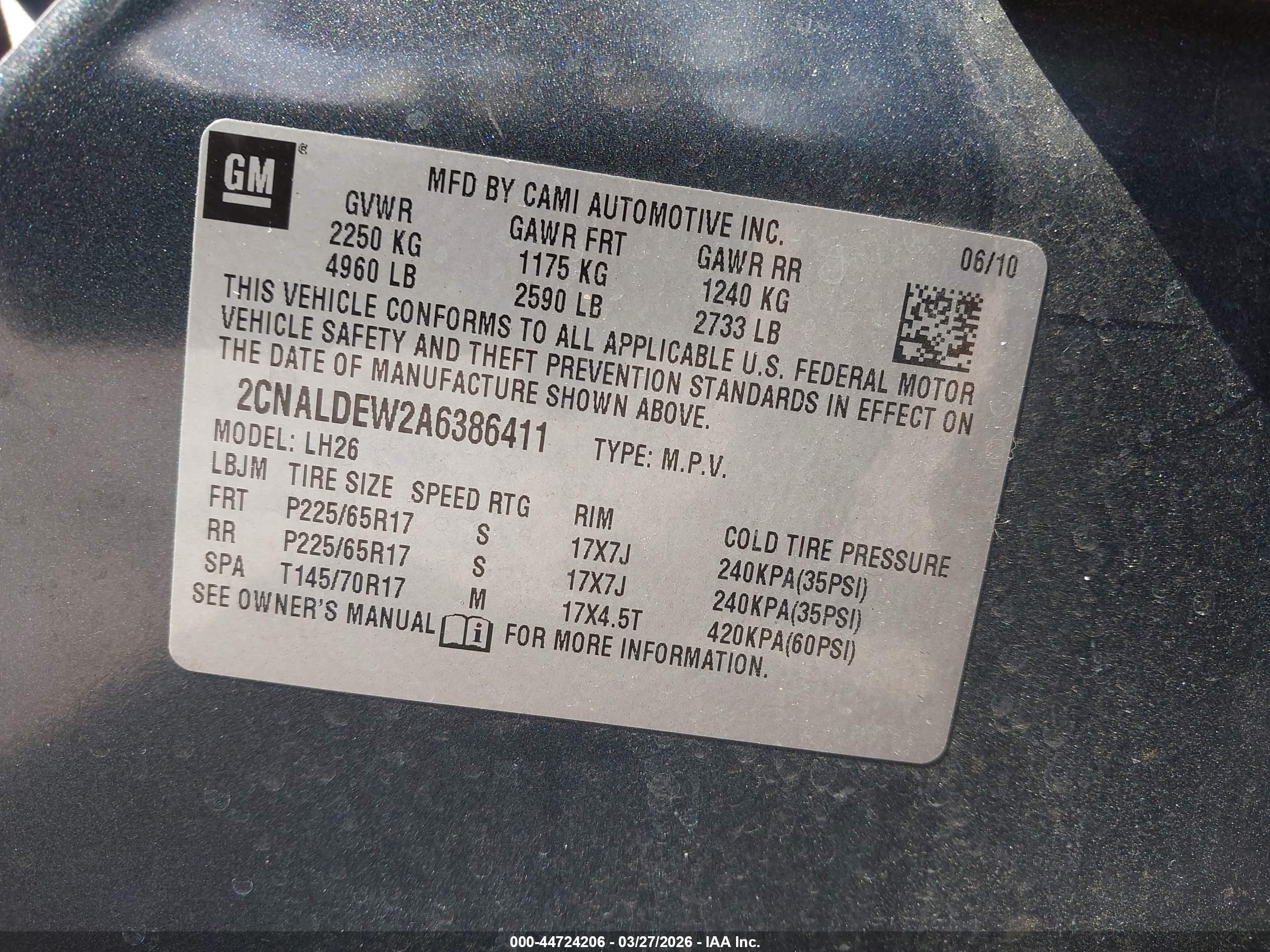 CHEVROLET EQUINOX image 9