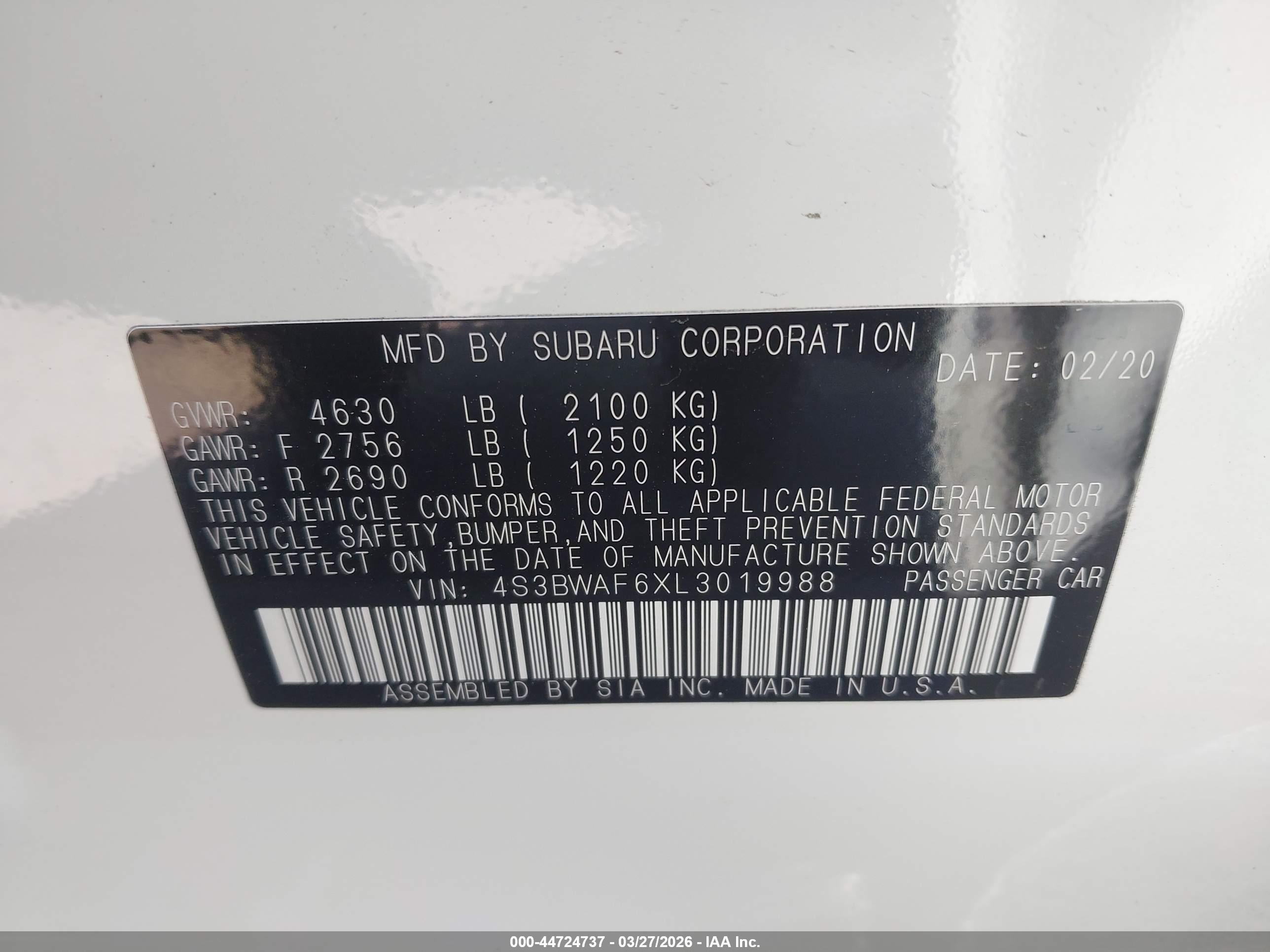 SUBARU LEGACY image 9