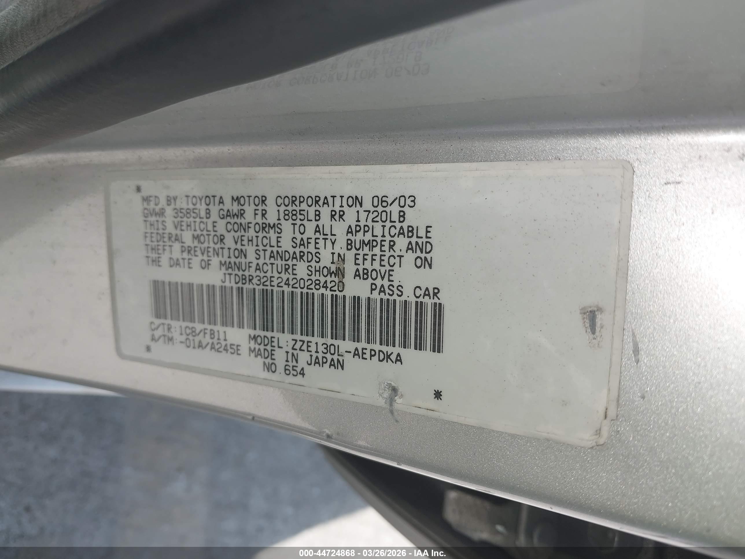 TOYOTA COROLLA image 9