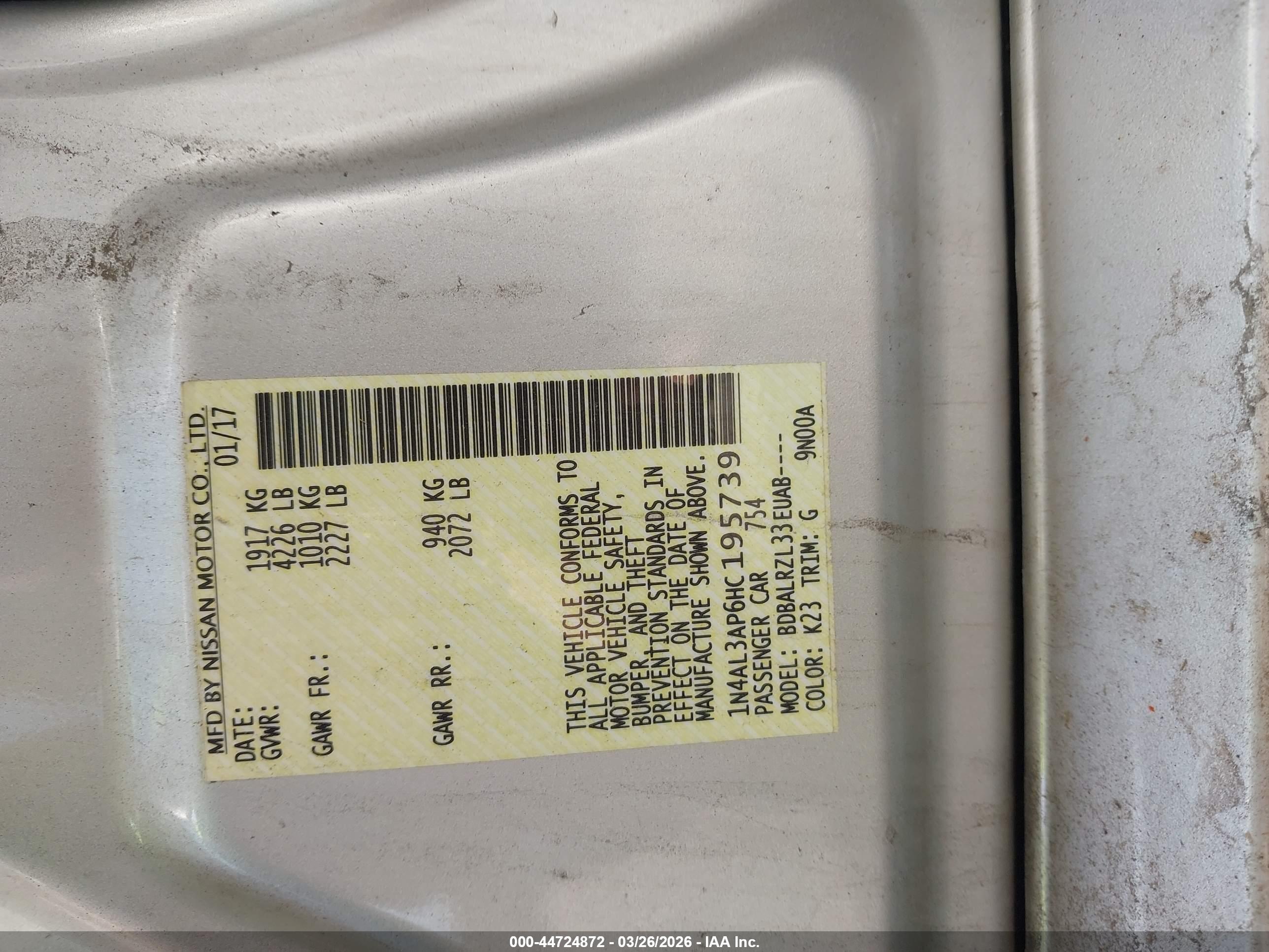 NISSAN ALTIMA image 9