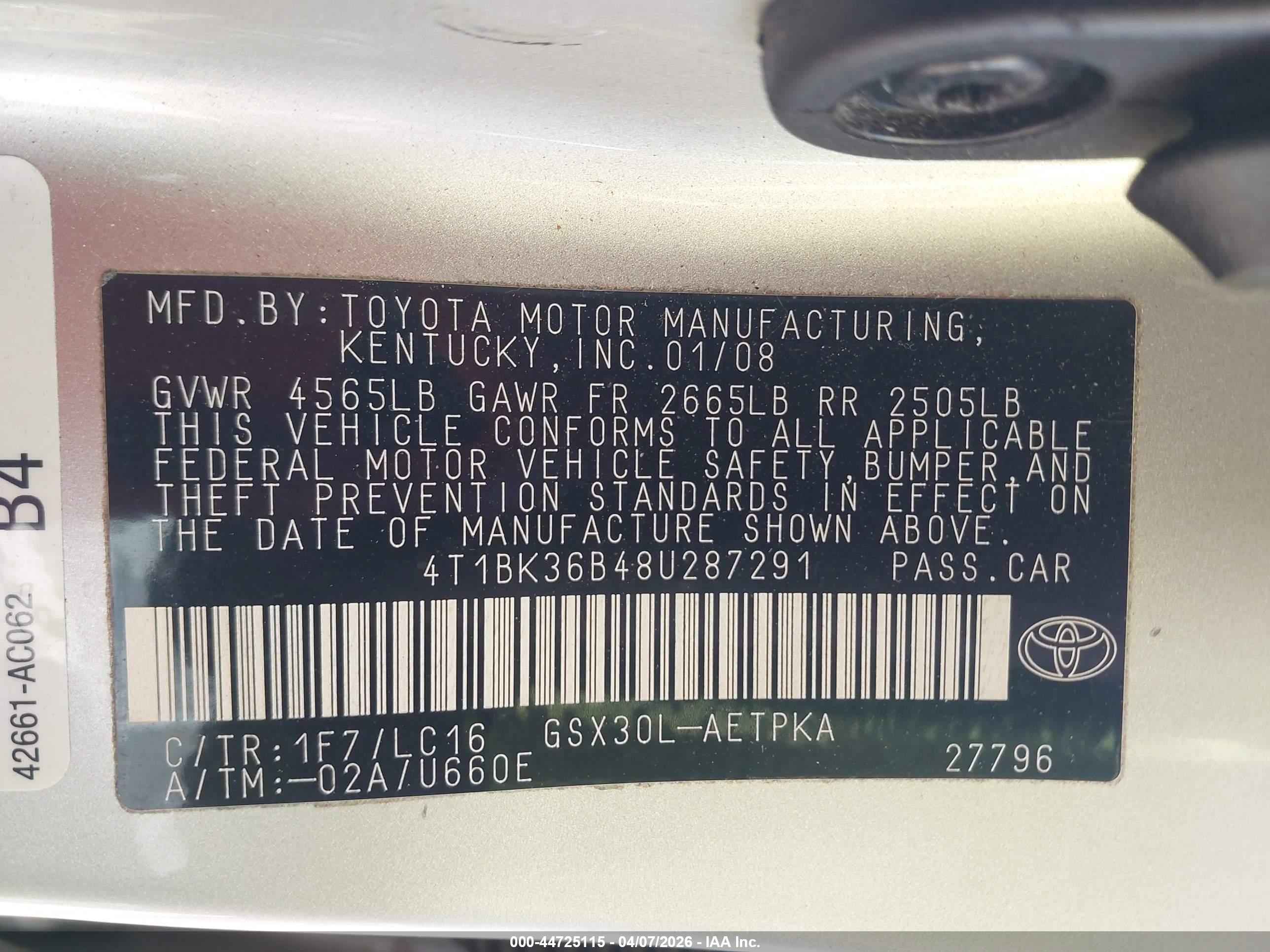 TOYOTA AVALON image 9
