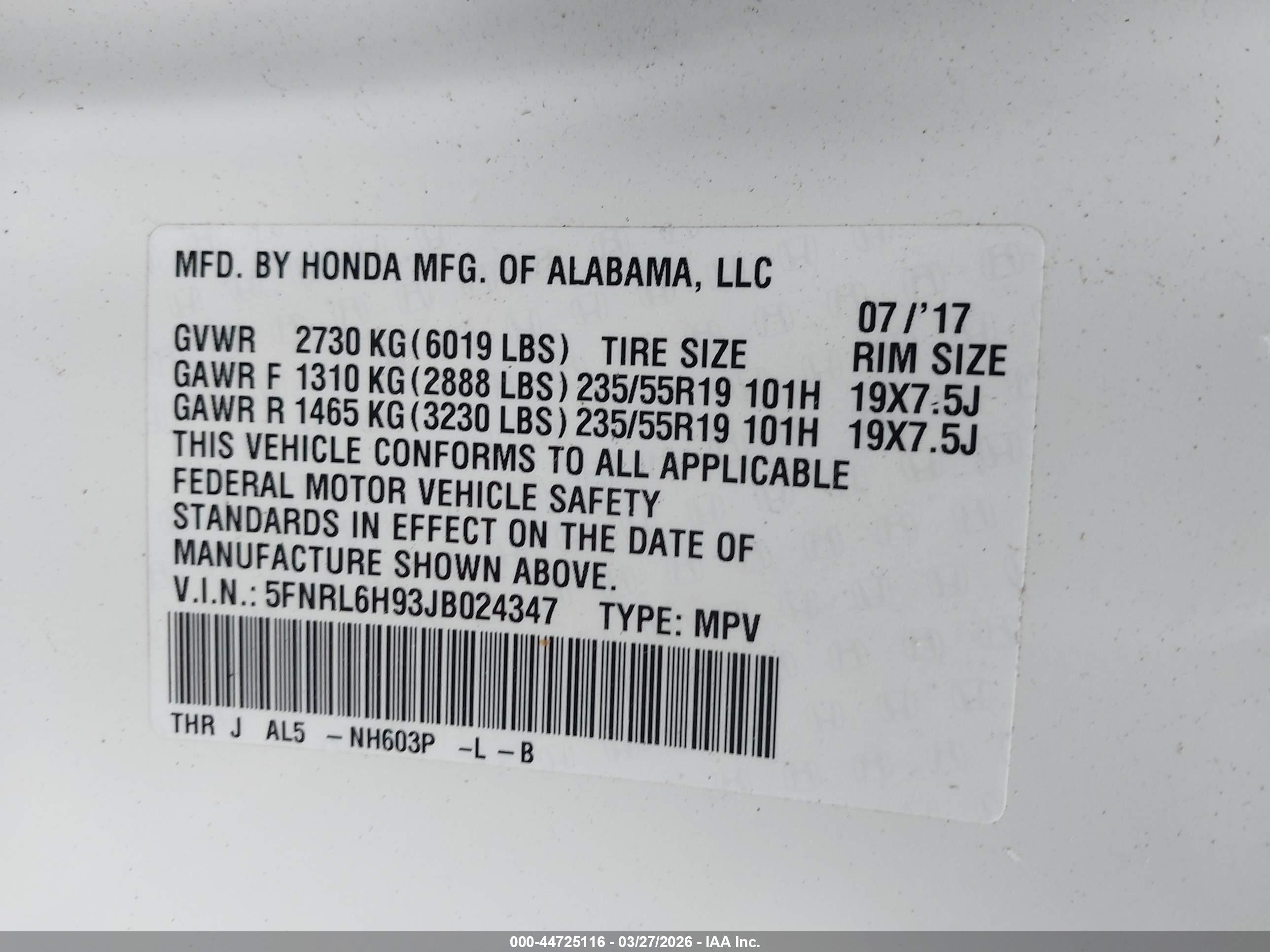 HONDA ODYSSEY image 9
