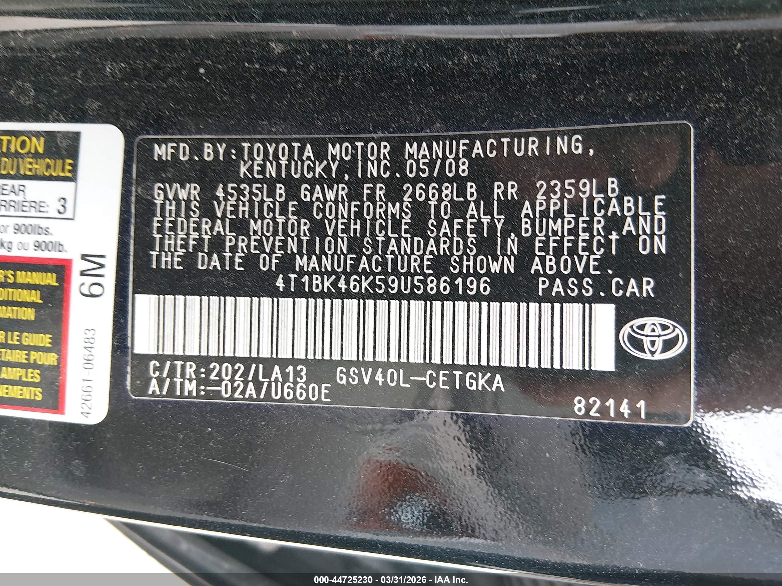 TOYOTA CAMRY image 9