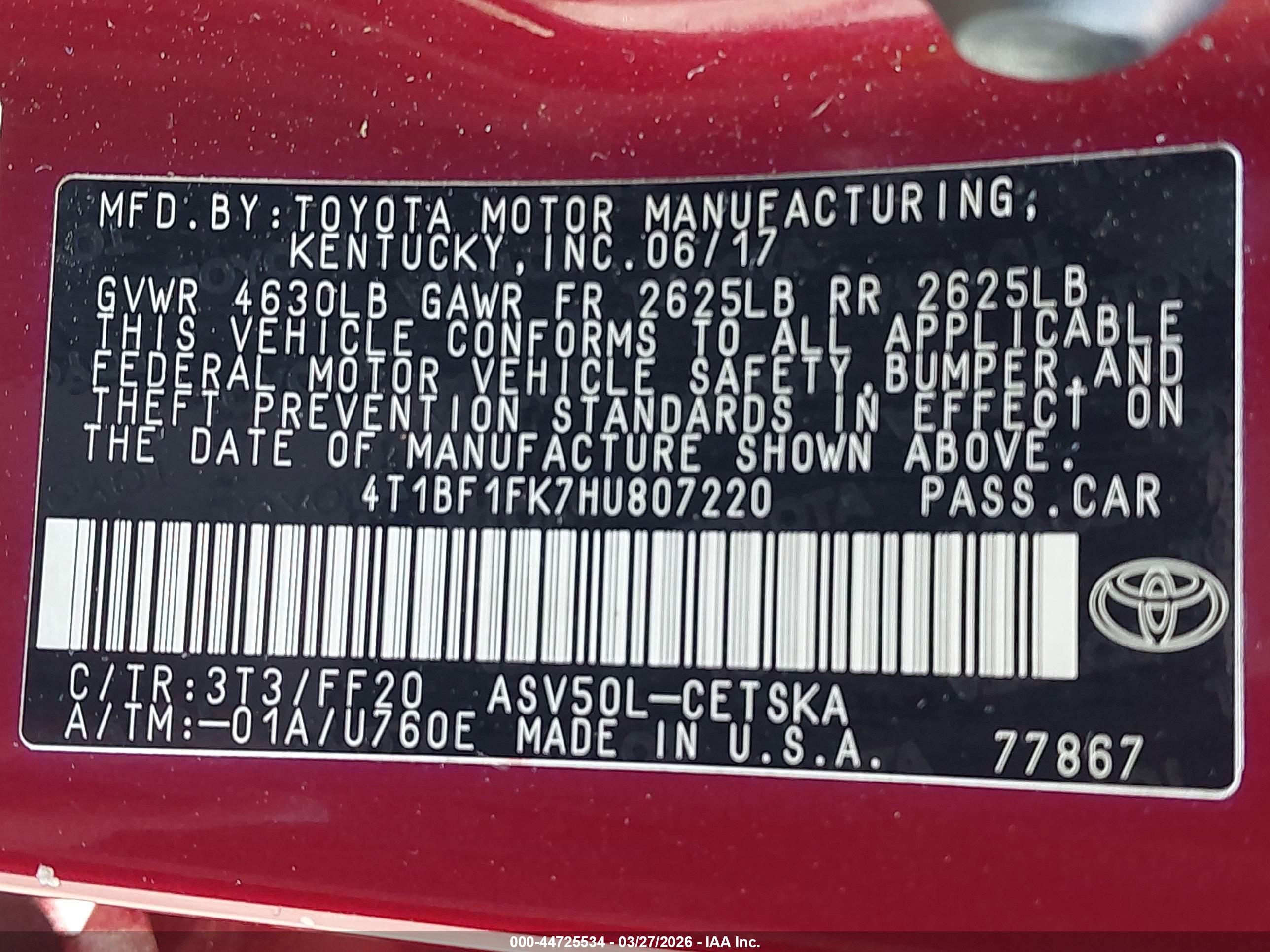 TOYOTA CAMRY image 9