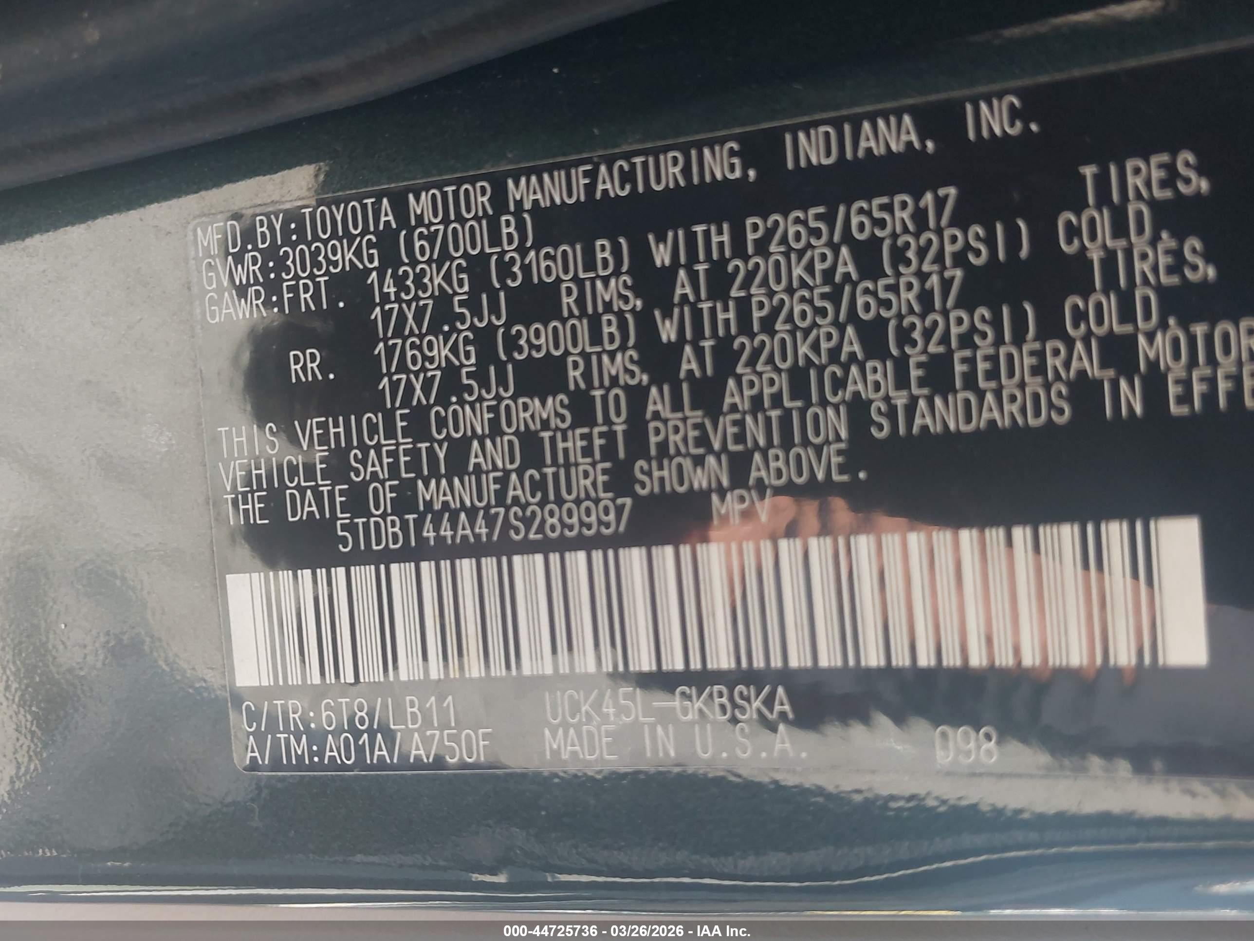 TOYOTA SEQUOIA image 9