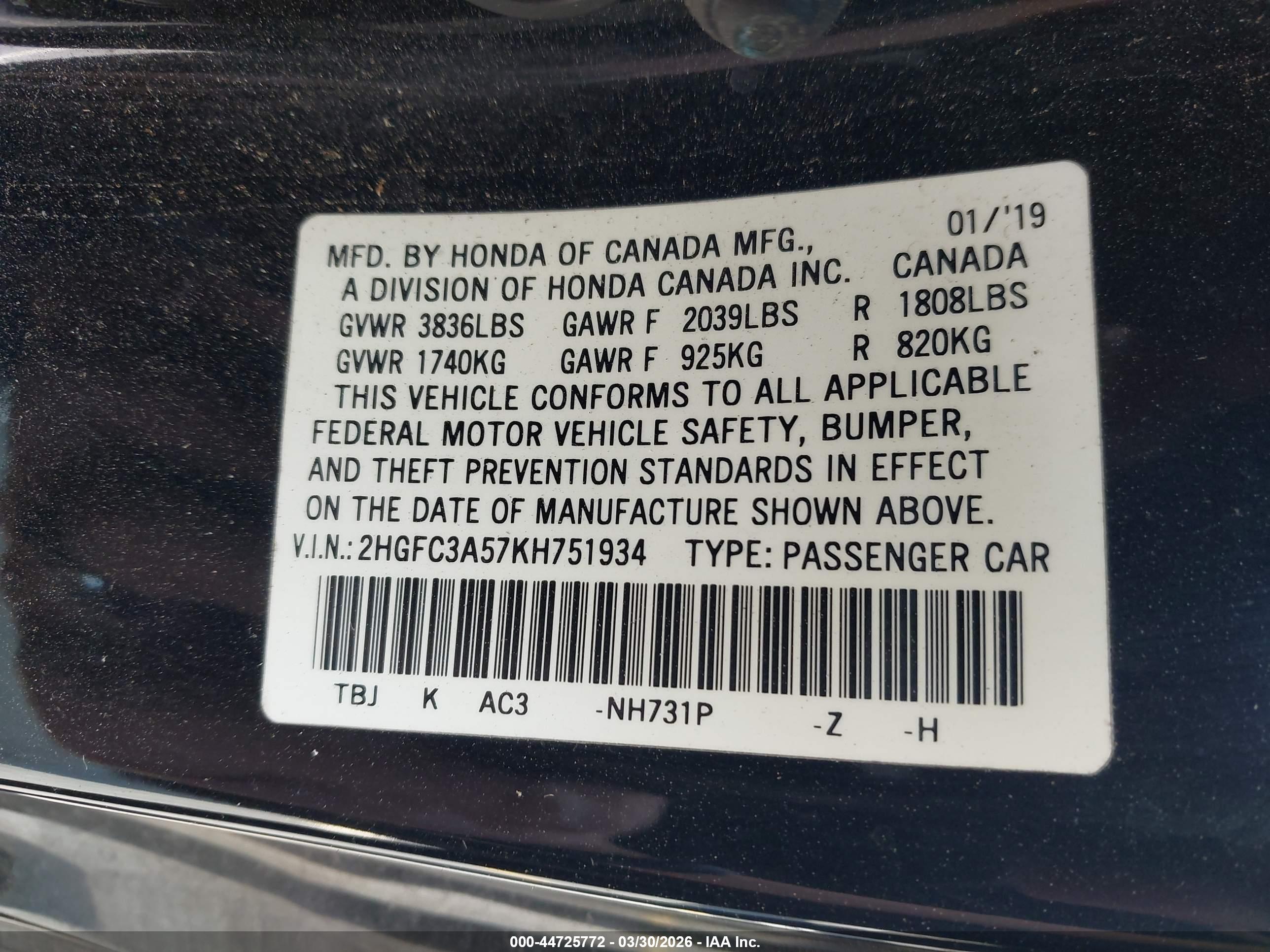 HONDA CIVIC image 9