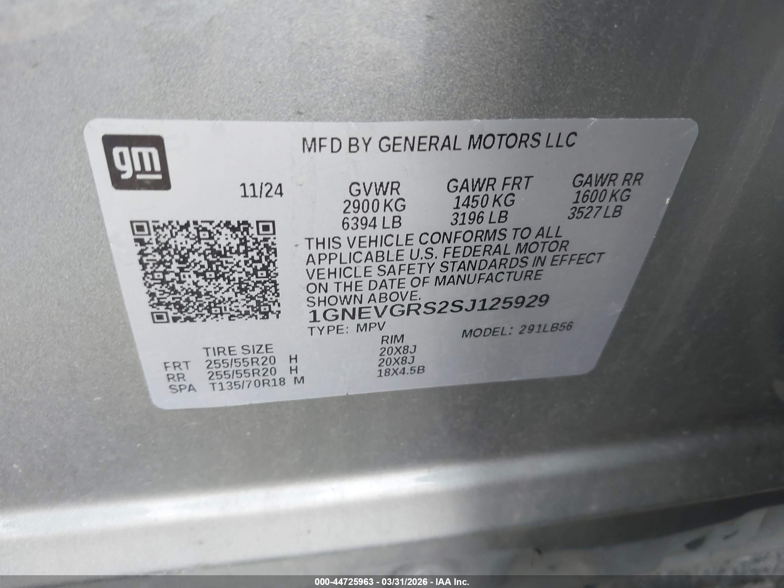 CHEVROLET TRAVERSE image 9