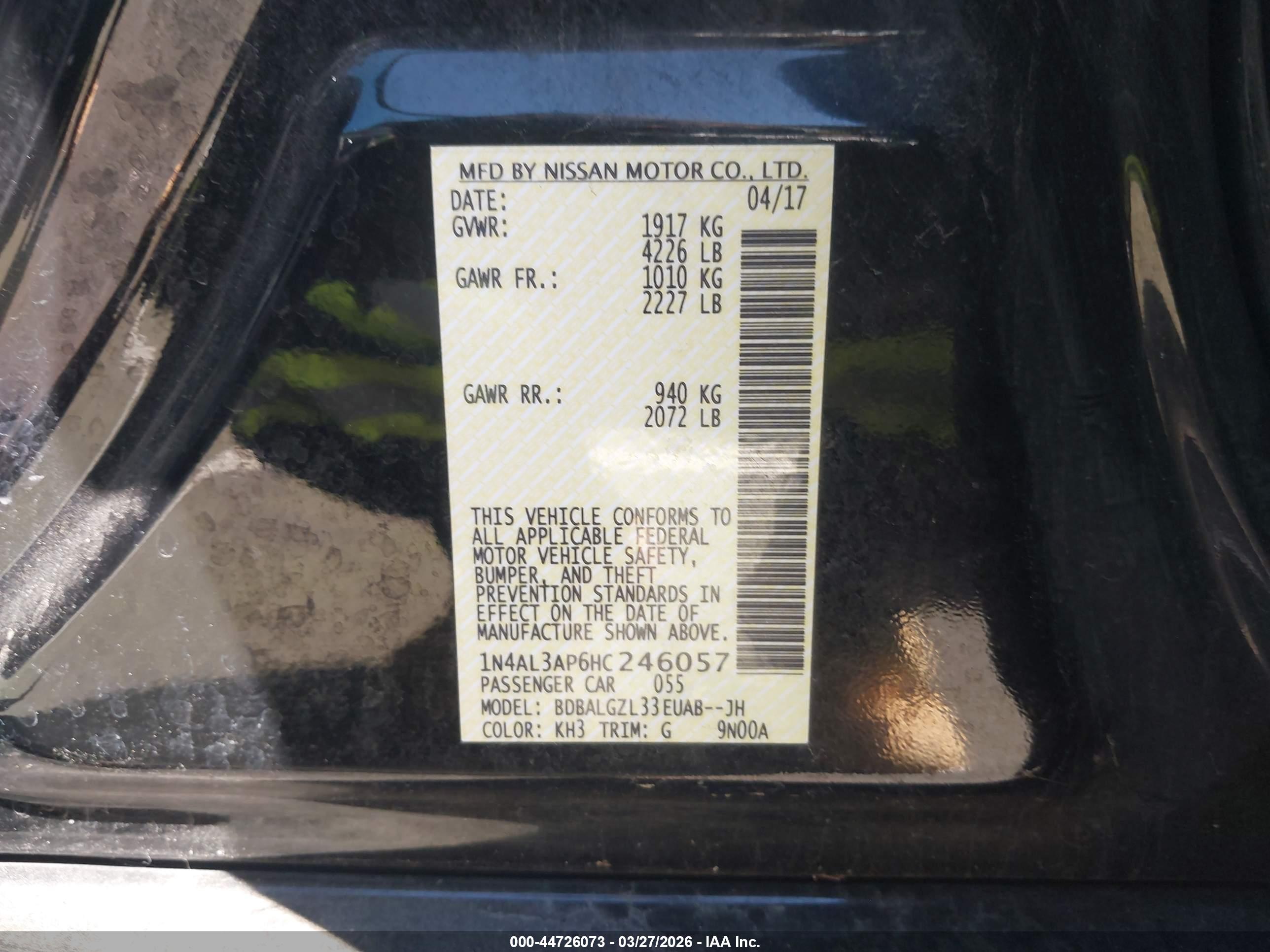NISSAN ALTIMA image 9