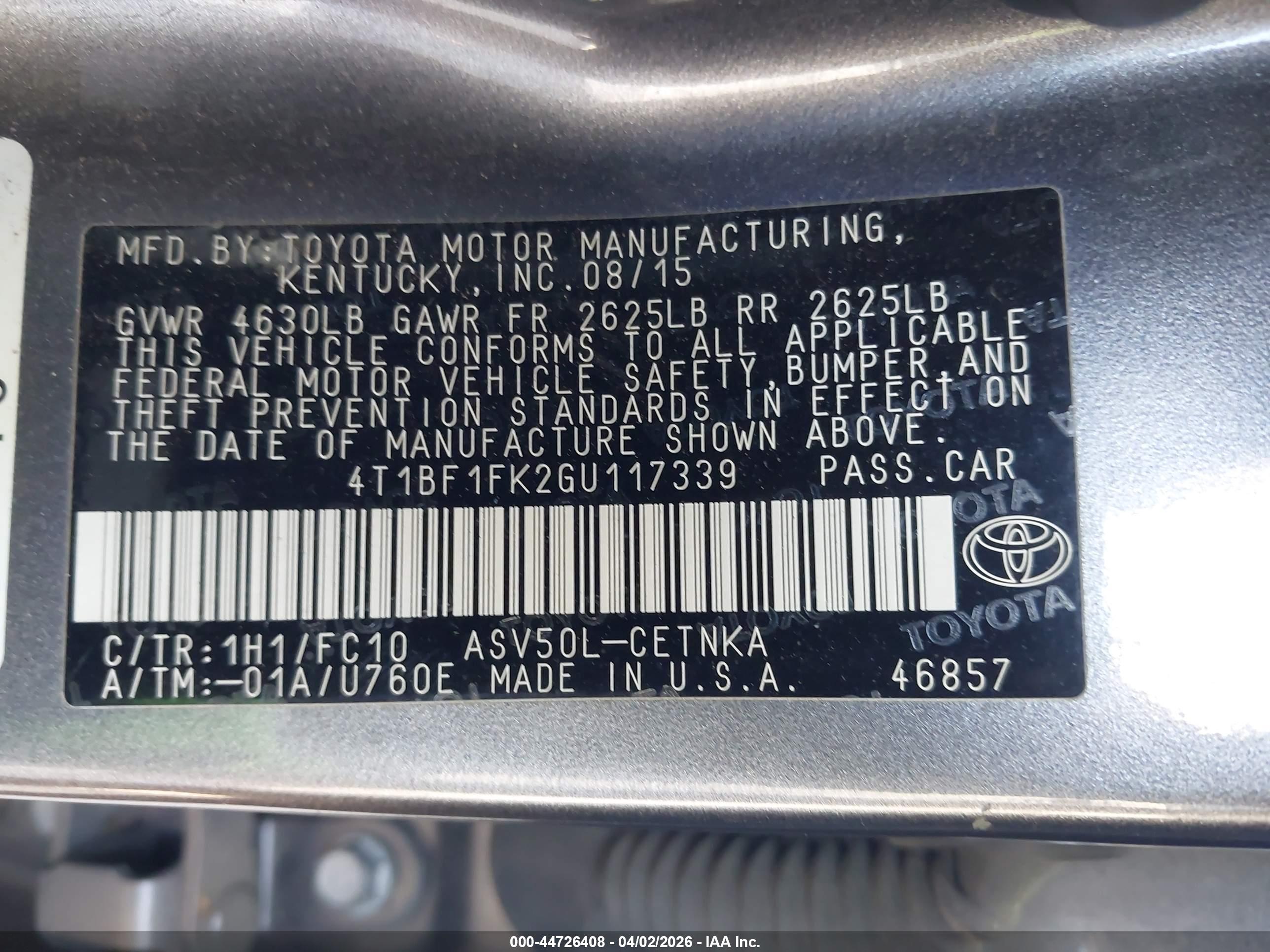 TOYOTA CAMRY image 9