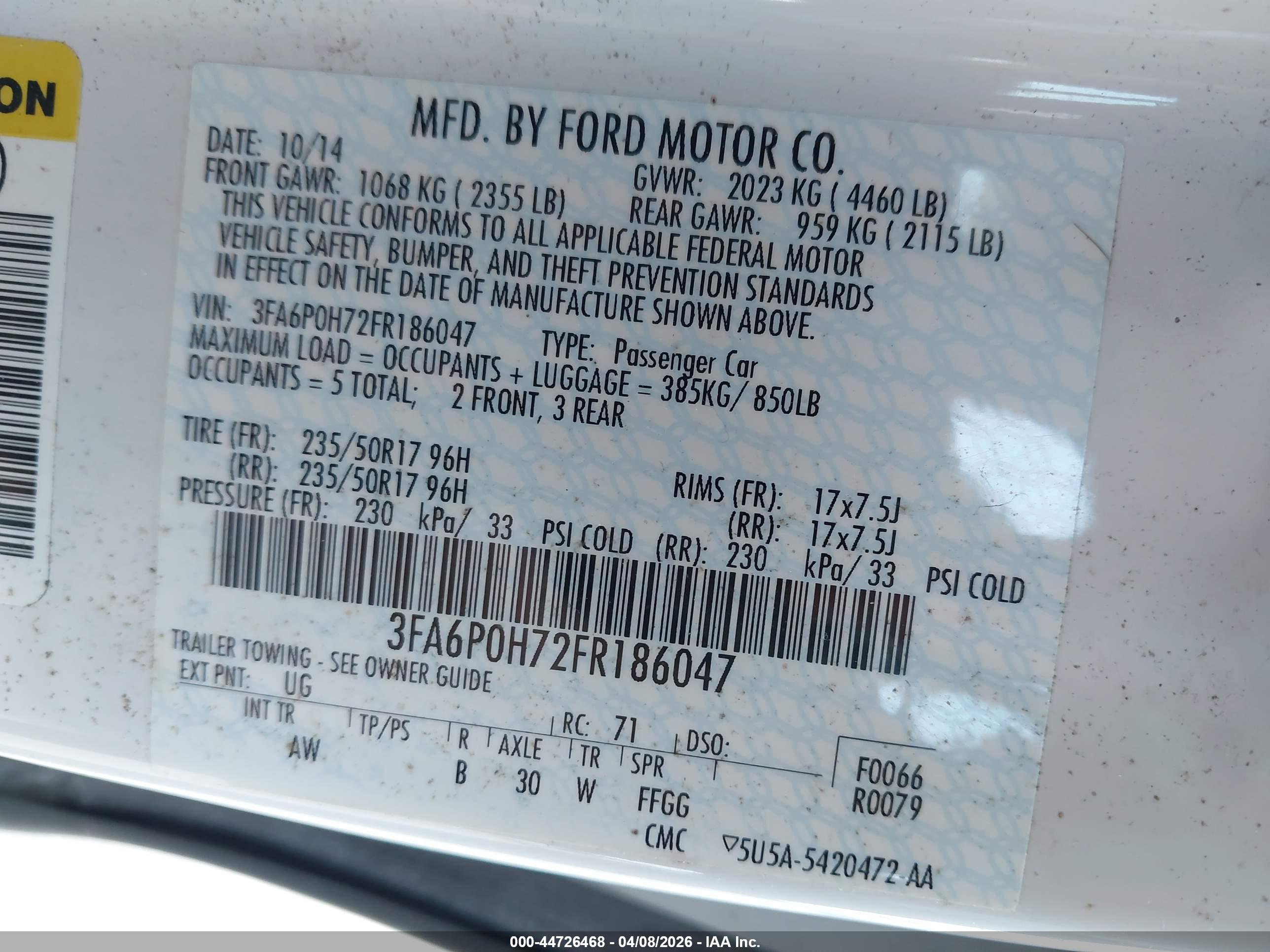 FORD FUSION image 9