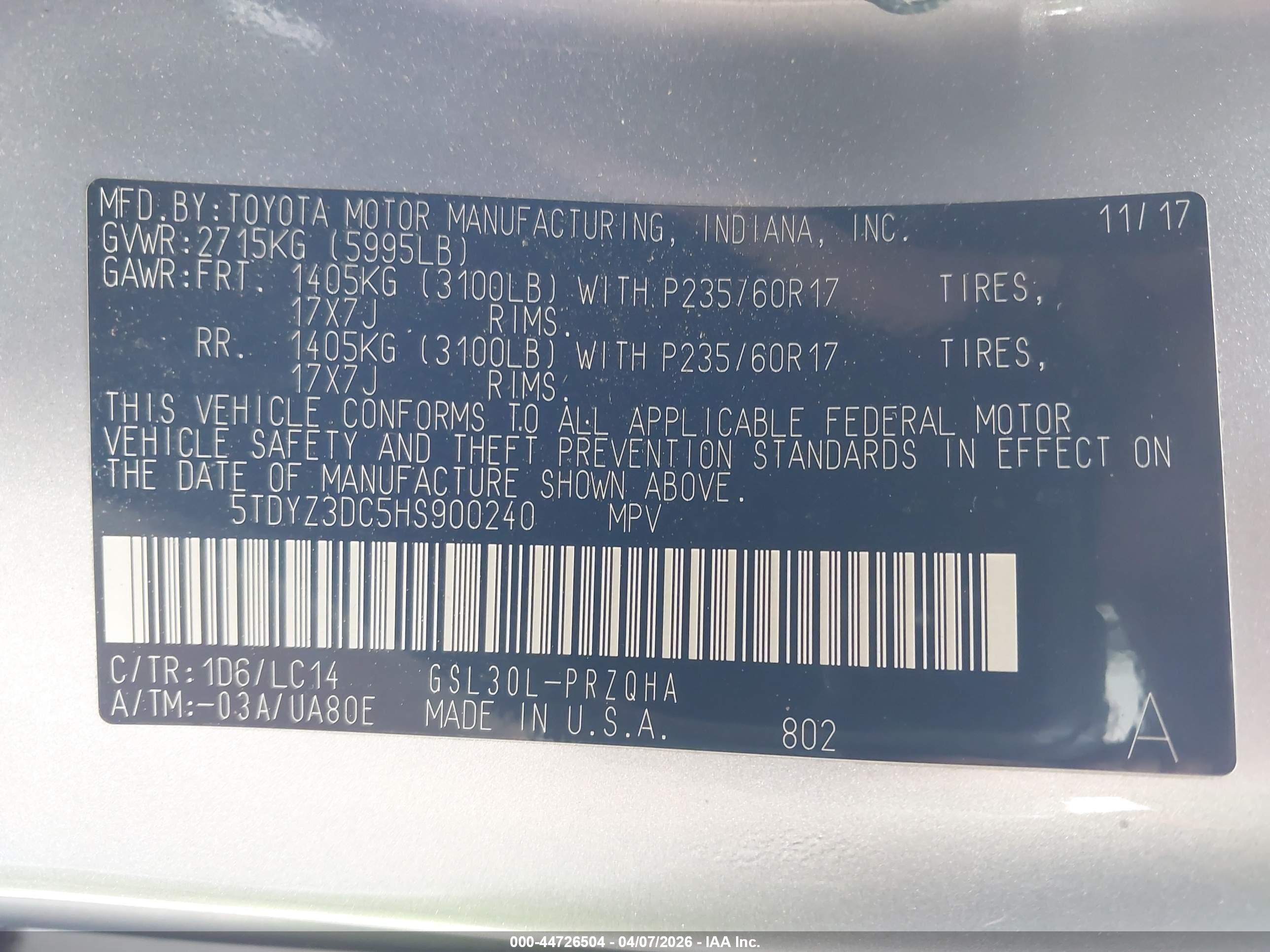 TOYOTA SIENNA image 9