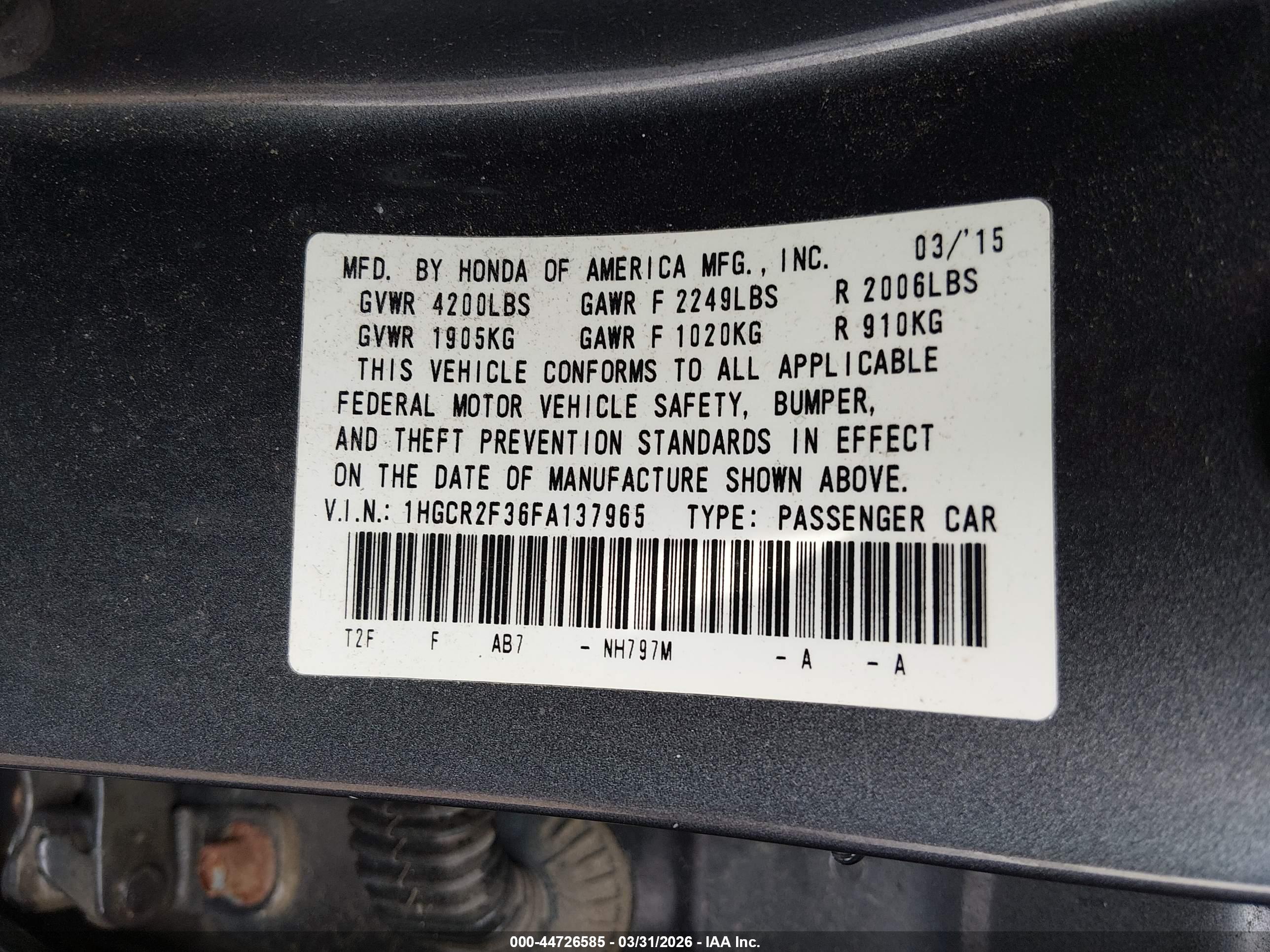HONDA ACCORD image 9
