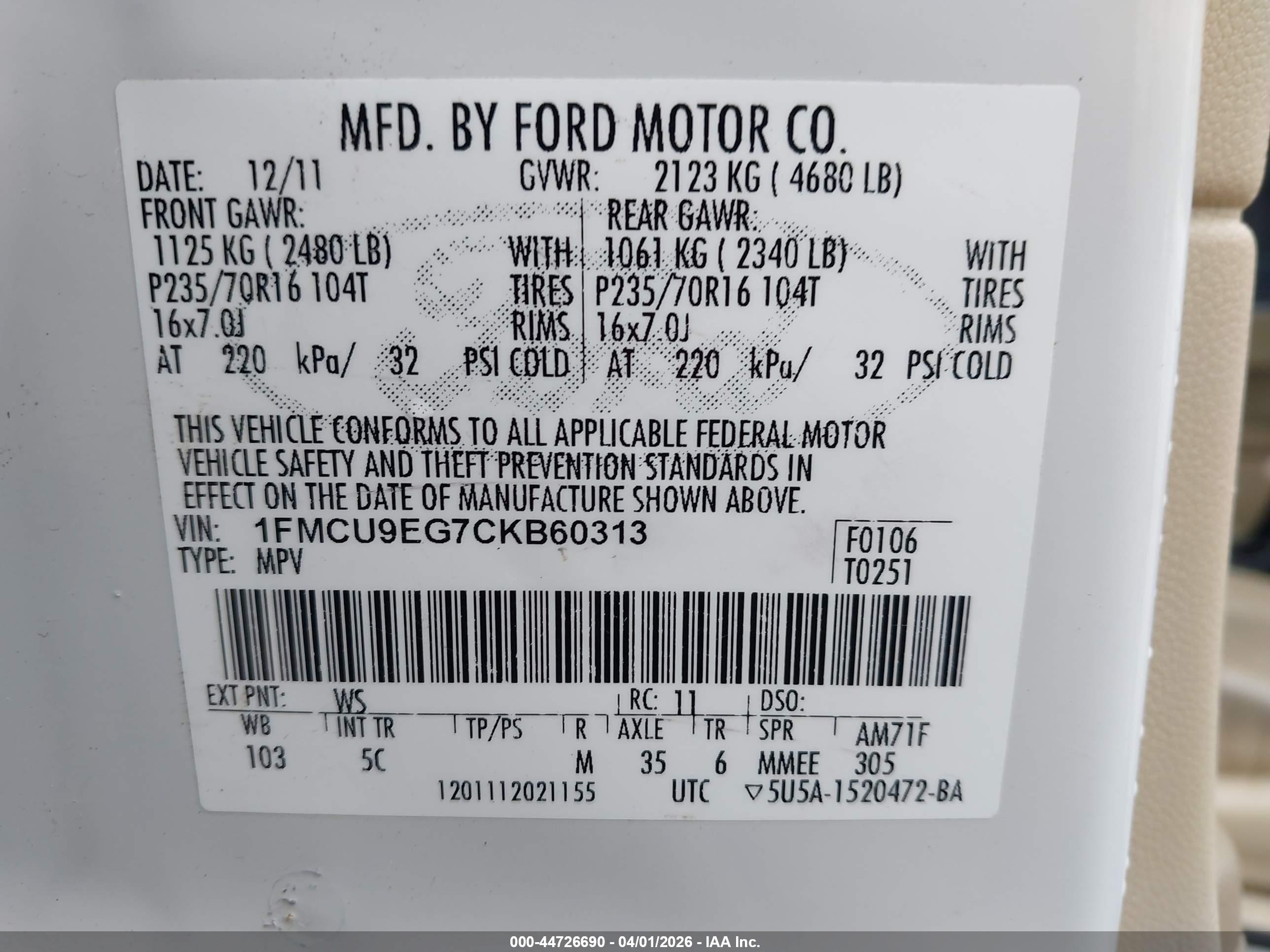 FORD ESCAPE image 9