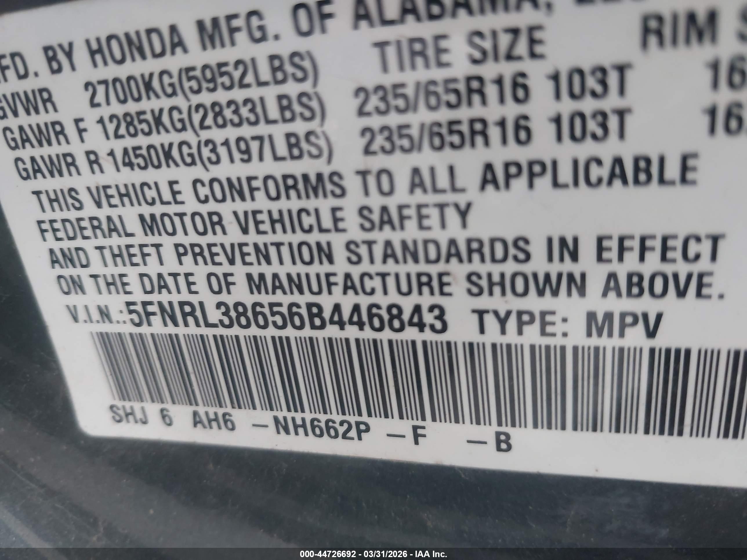 HONDA ODYSSEY image 9