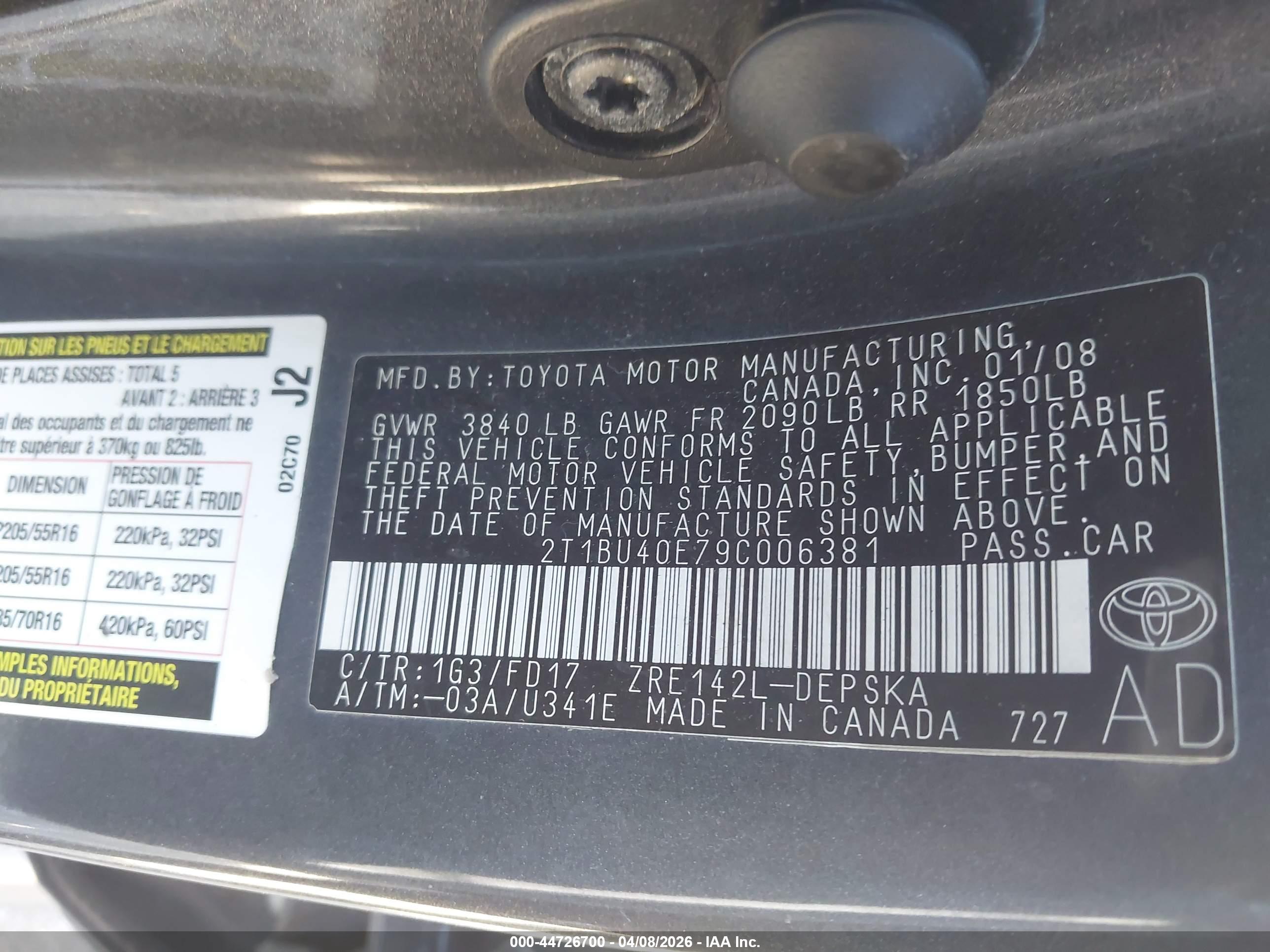 TOYOTA COROLLA image 9