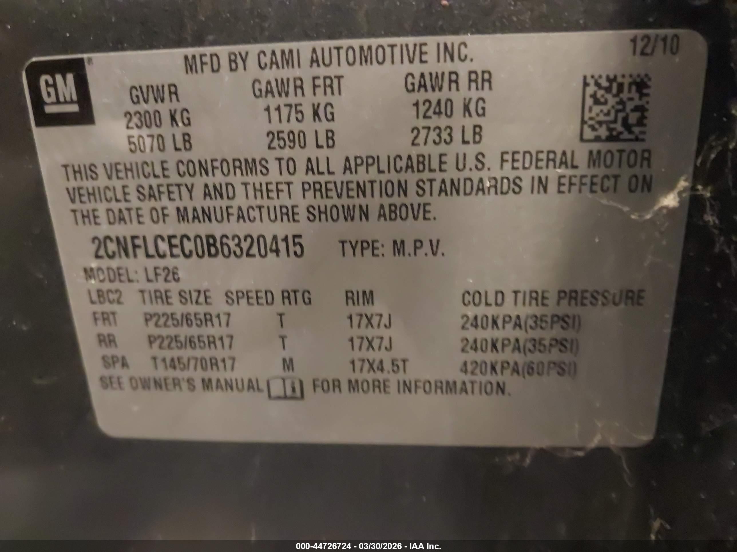 CHEVROLET EQUINOX image 9