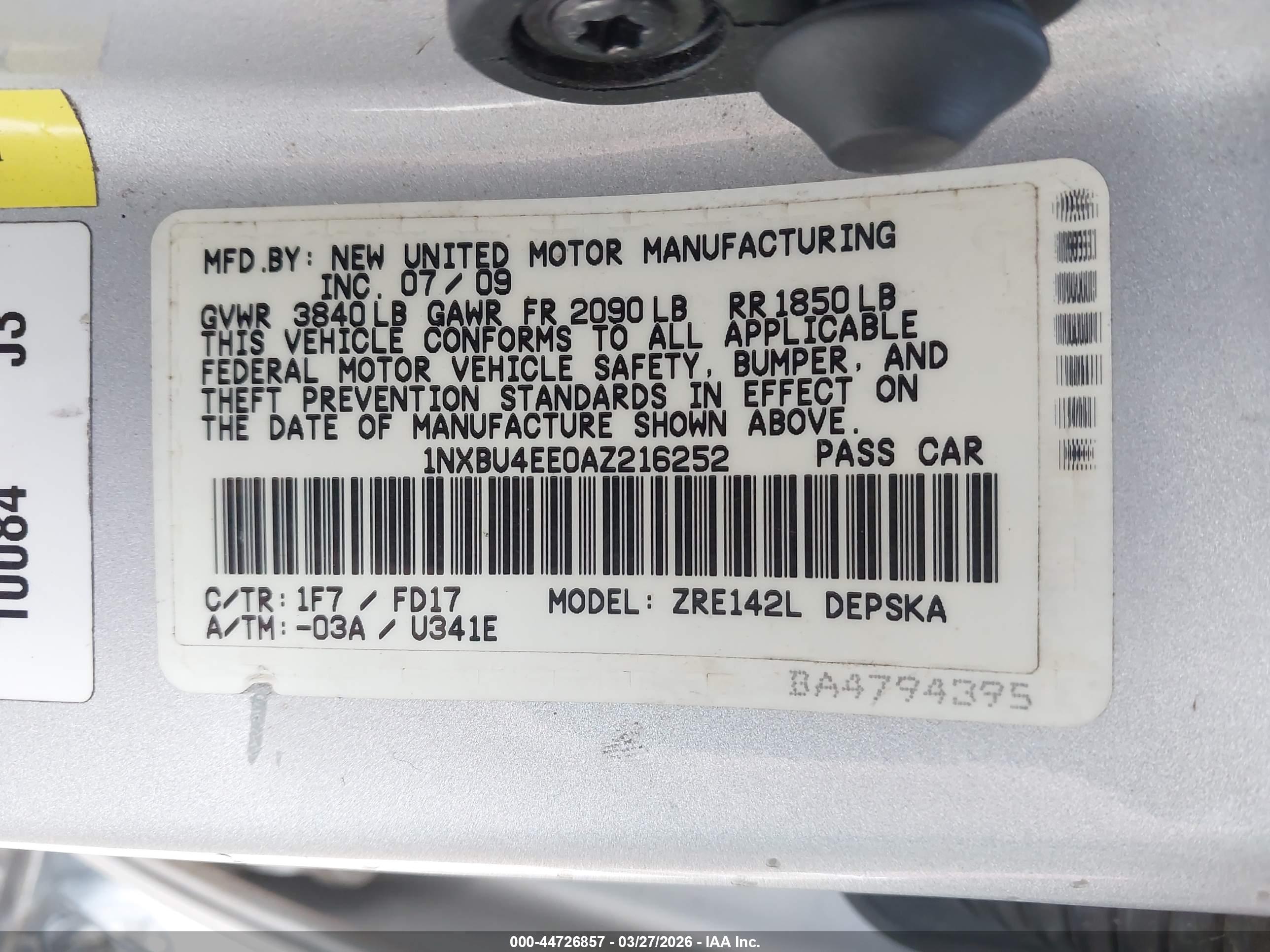 TOYOTA COROLLA image 9