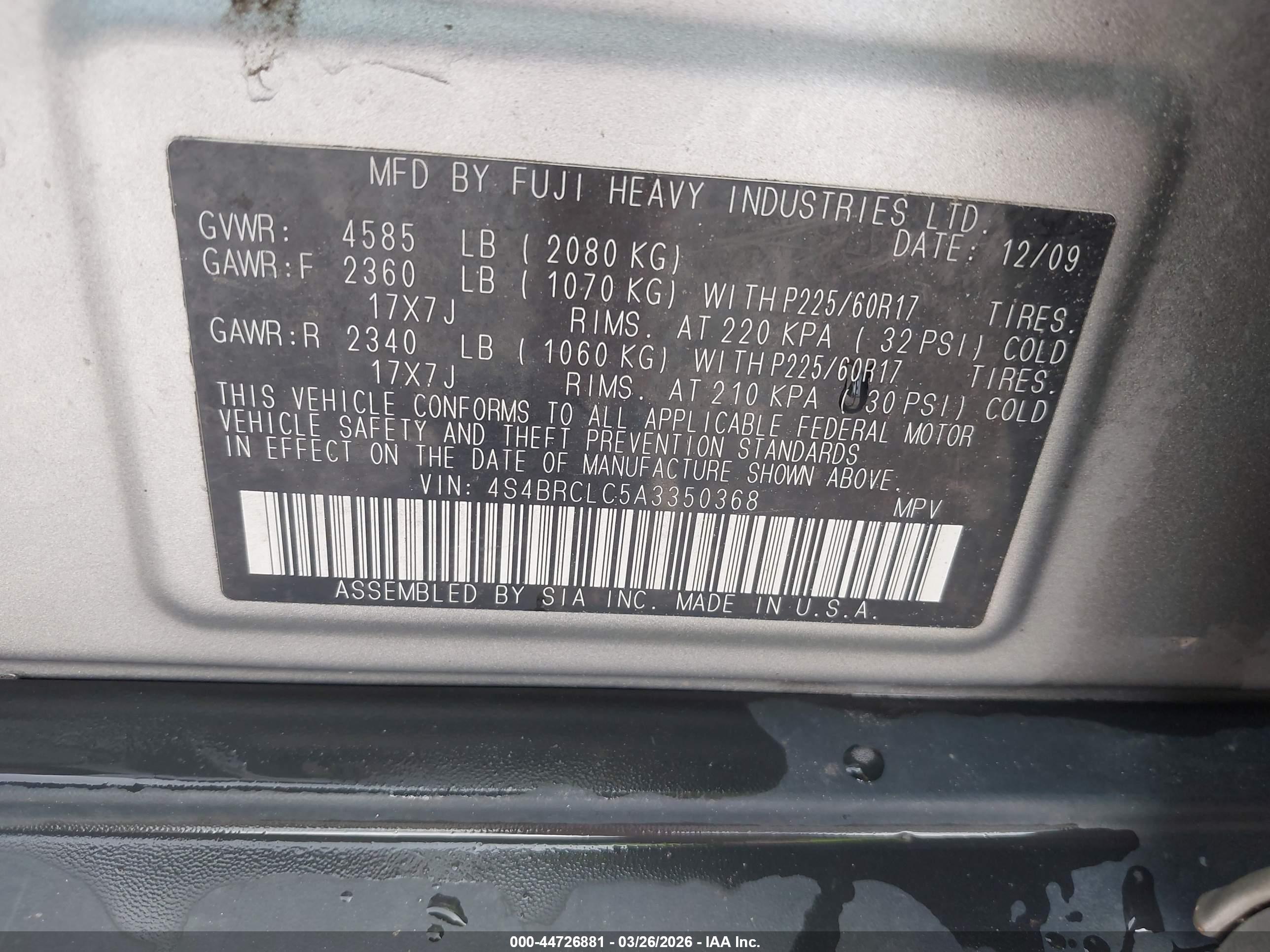 SUBARU OUTBACK image 9